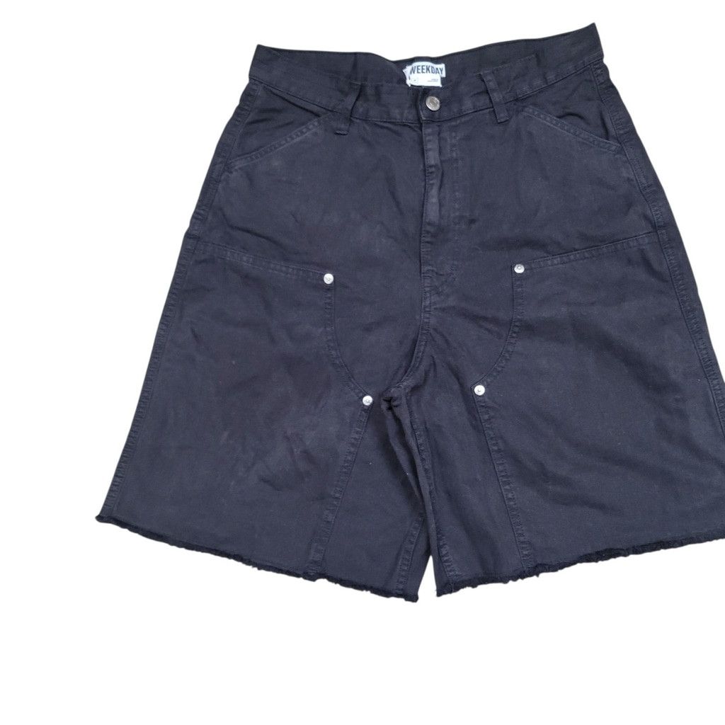 Weekday Weekday Longline Suiting Black Fray Loose Fitting Shorts 33 Size 38" / US 16 / IT 52 - 4 Thumbnail