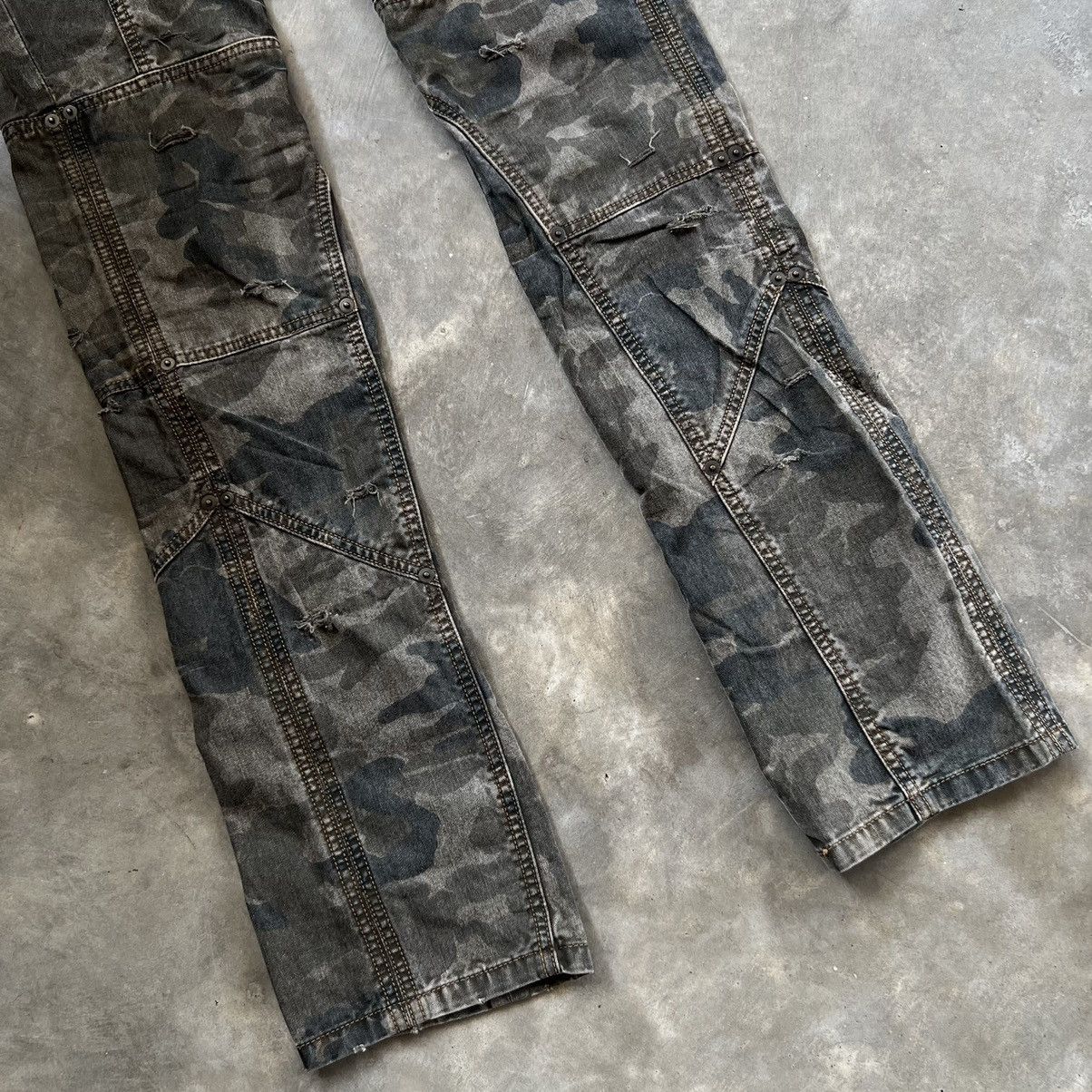 If Six Was Nine Vintage Grace Continental Camo Double Knee Pants Size US 30 / EU 46 - 5 Thumbnail