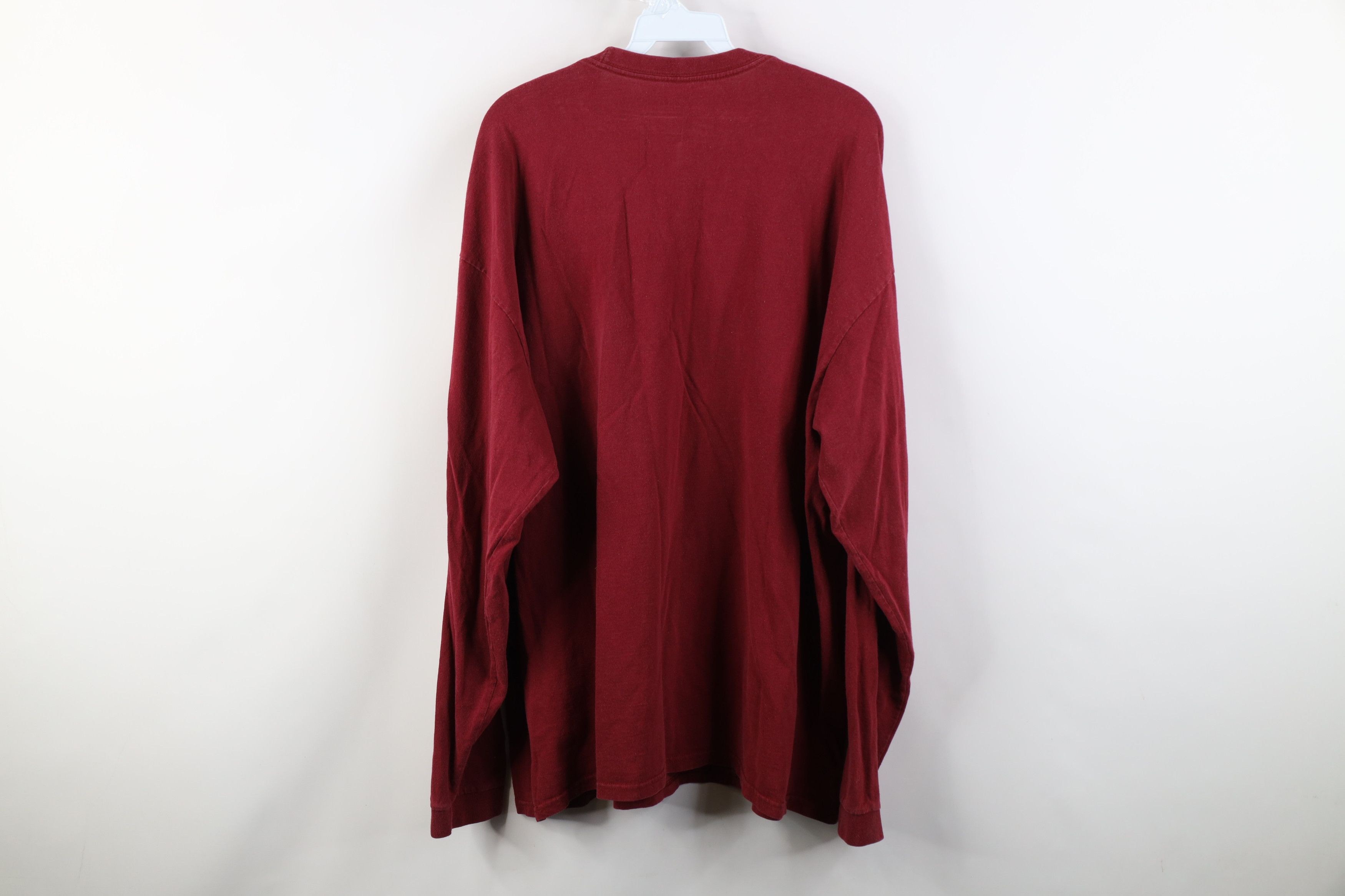 Nike Vintage Y2K Nike Center Big Swoosh Long Sleeve T-Shirt Red Size US XXL / EU 58 / 5 - 13 Thumbnail