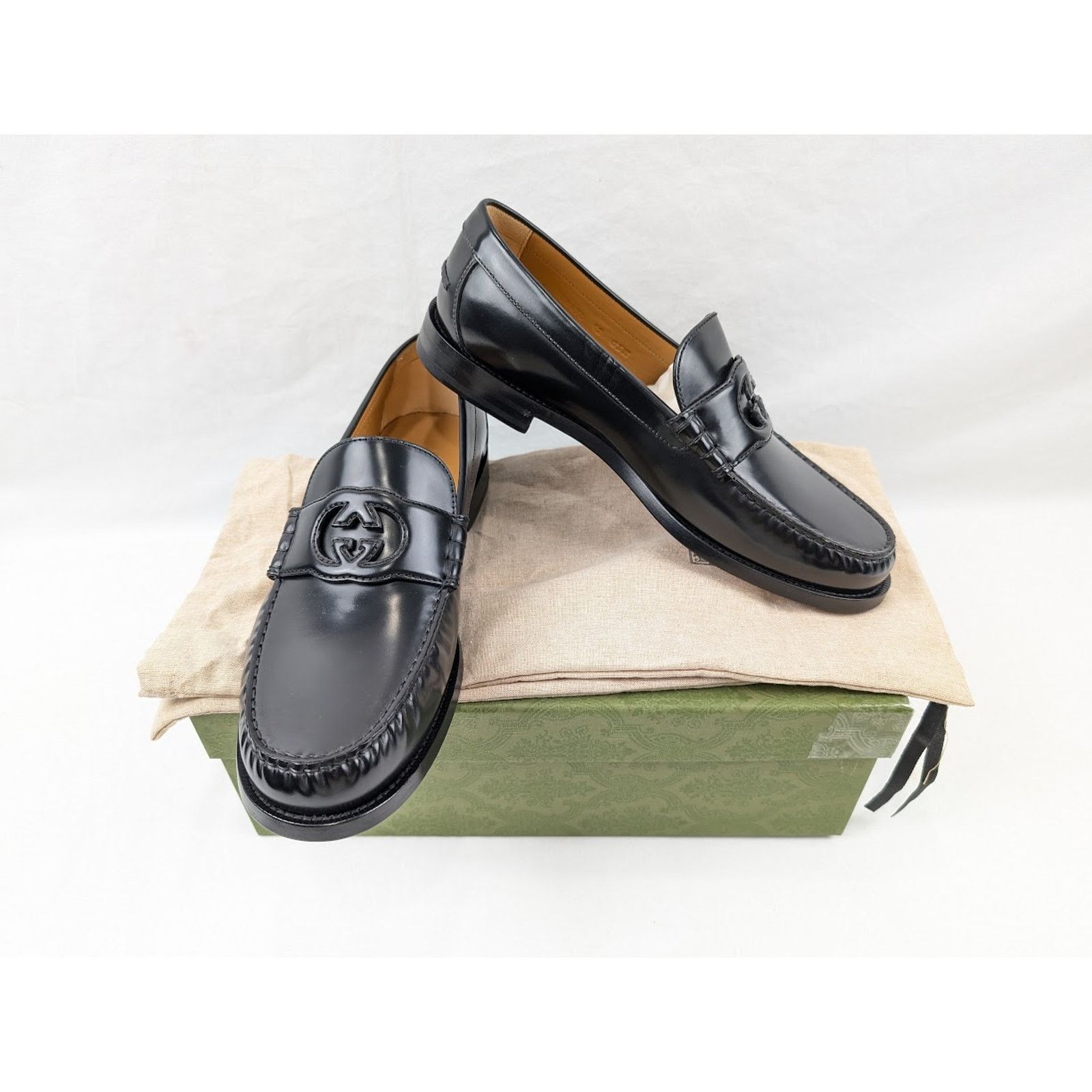 Gucci o1rshd1 Interlocking G Loafers in Black Size US 10.5 / EU 43-44 - 19 Thumbnail
