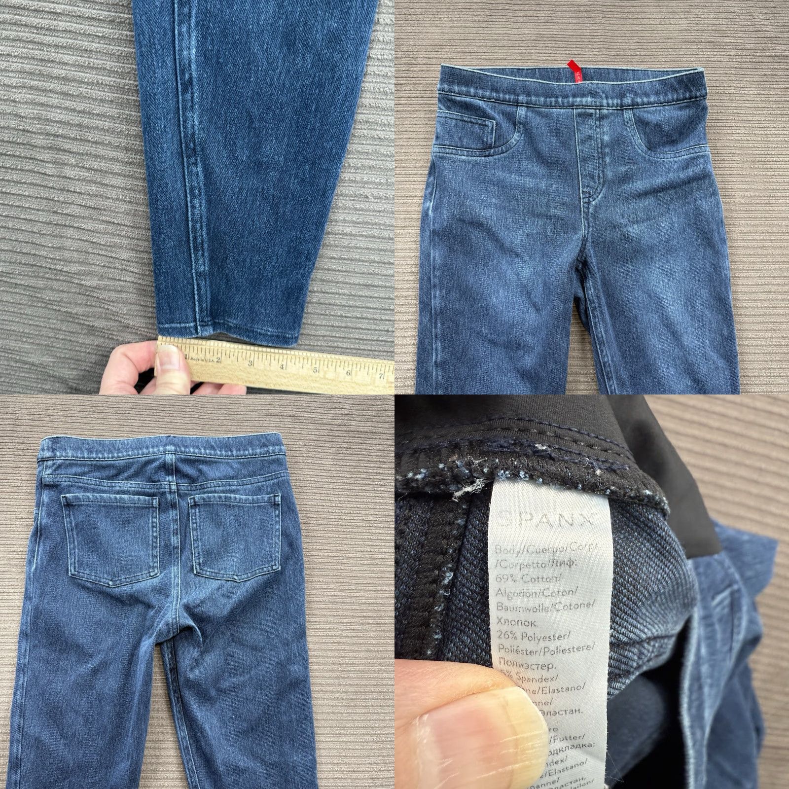 Spanx Spanx Pull On Jeans Women Medium Blue Cotton Denim Regular Inseam 27 in Ankle Comfort Size 32" / US 10 / IT 46 - 8 Thumbnail