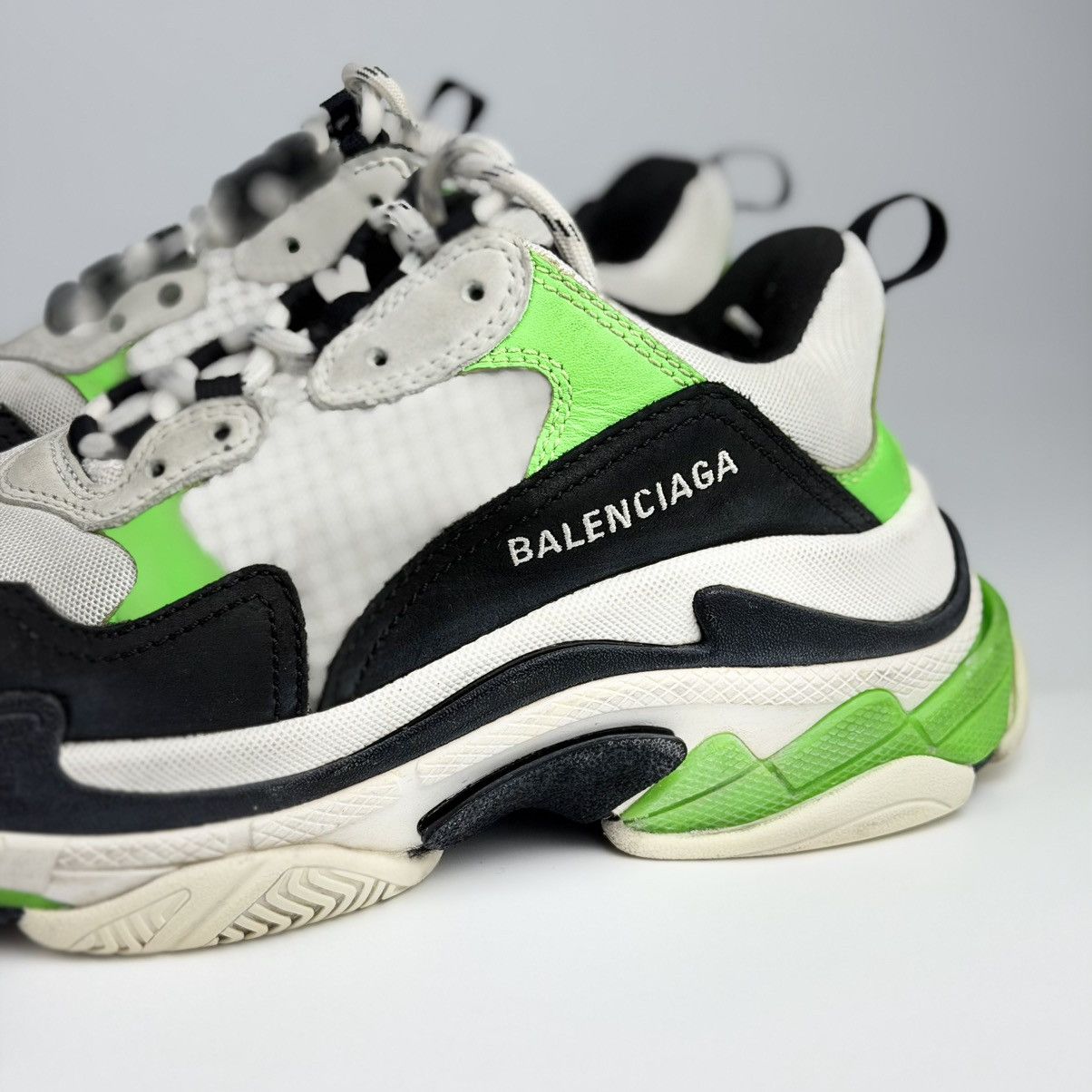 Balenciaga Balenciaga Triple S Black Green Size US 9 / IT 39 - 6 Thumbnail