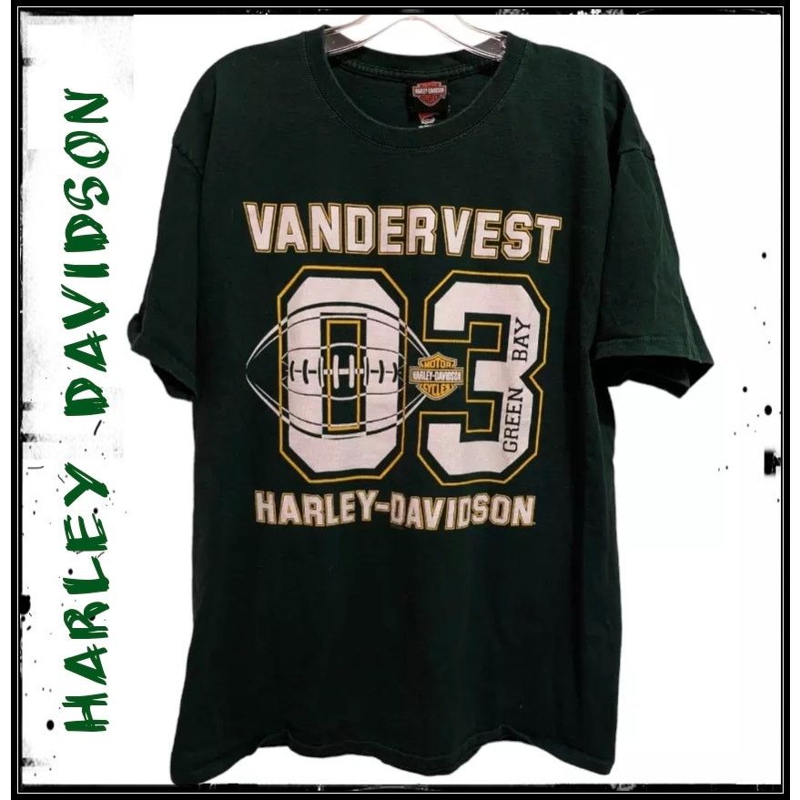 Harley Davidson Green Bay Harley Davidson 03 NFL Jersey Style T-Shirt XL Size US XL / EU 56 / 4 - 1 Thumbnail