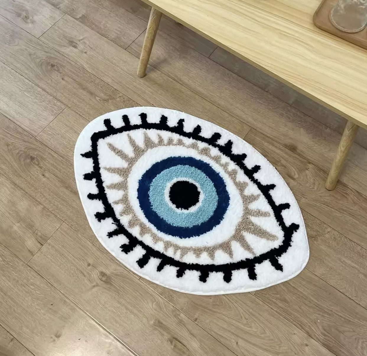 Japanese Brand White Evil Eye Rug Size ONE SIZE - 5 Thumbnail