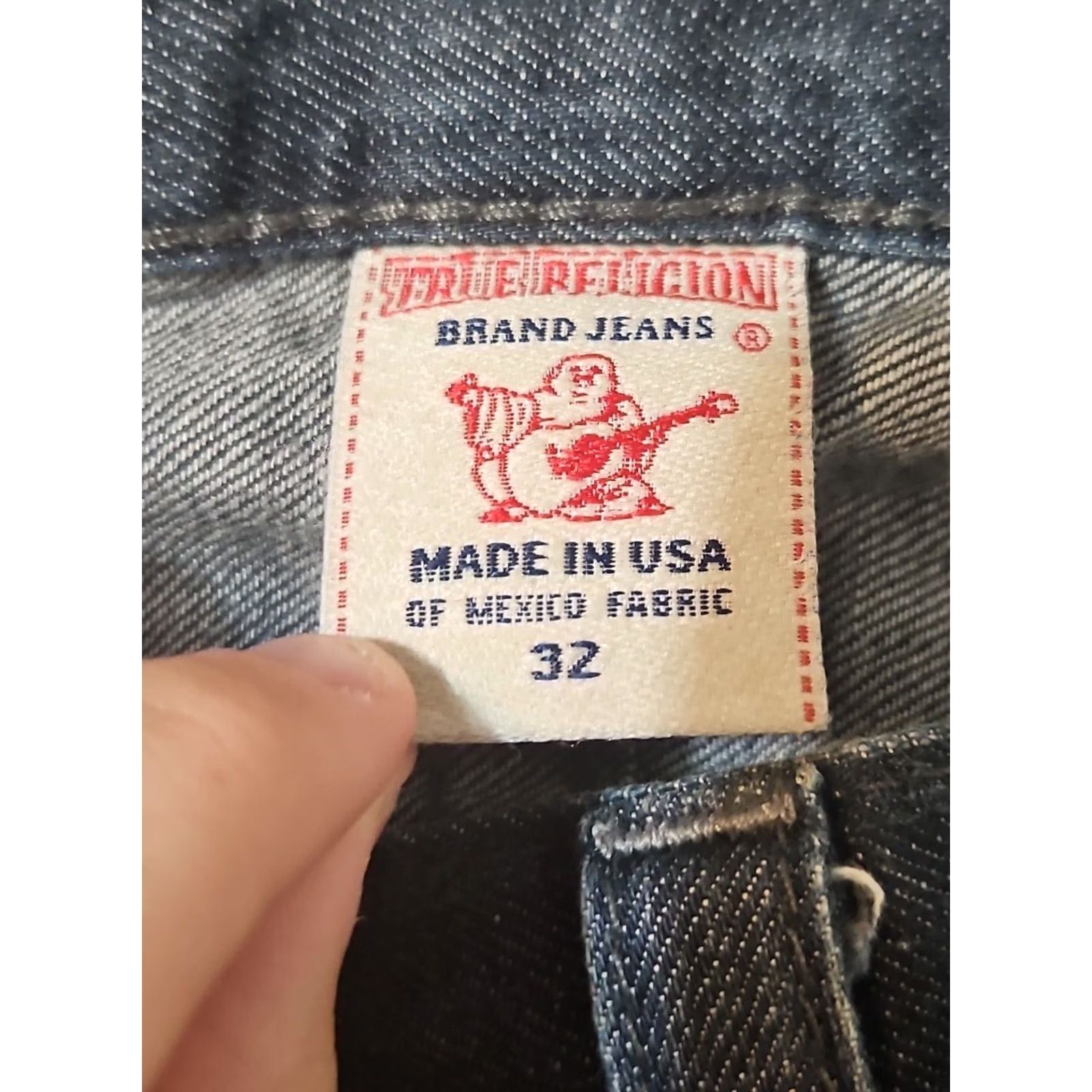 True Religion True Religion Jeans Mens Skinny Dark Wash Faded Distressed 32 x 33 Size US 34 / EU 50 - 7 Thumbnail