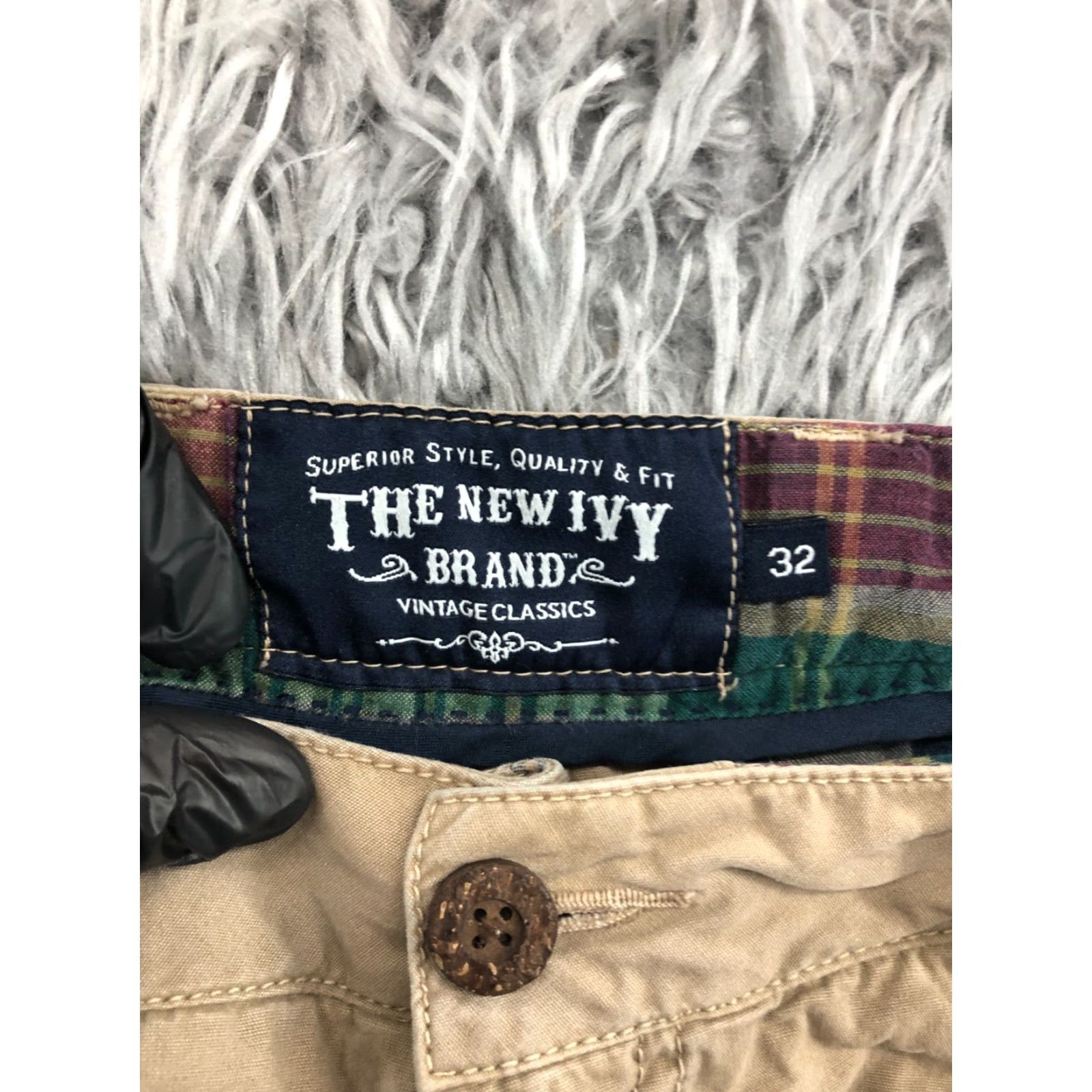 Vintage The New Ivy Shorts Mens 32 Mid Rise Medium Wash Beige Size US 32 / EU 48 - 6 Thumbnail