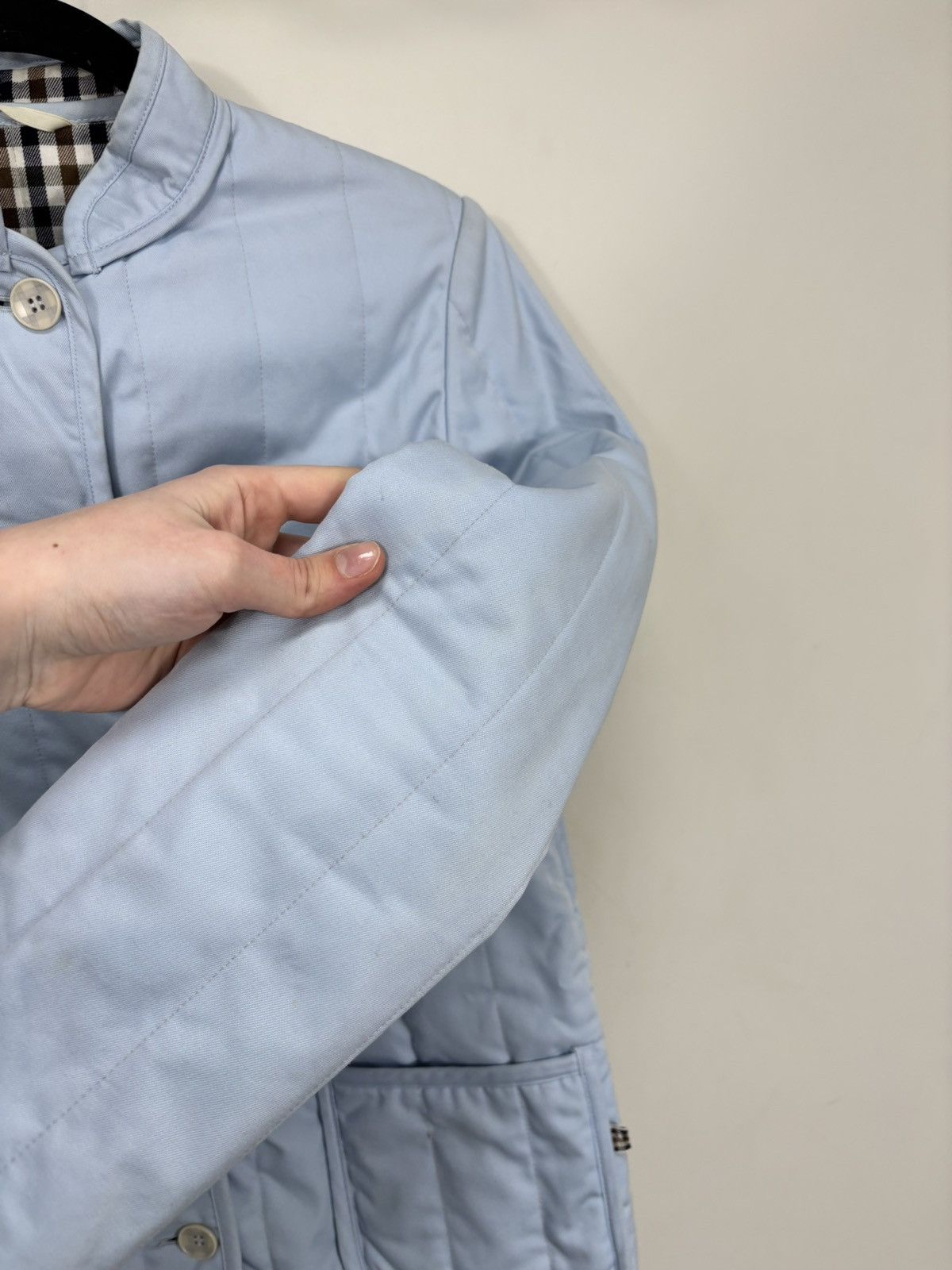 Aquascutum Aquascutum Women’s Light Blue Quilted Jacket Size S / US 4 / IT 40 - 17 Thumbnail