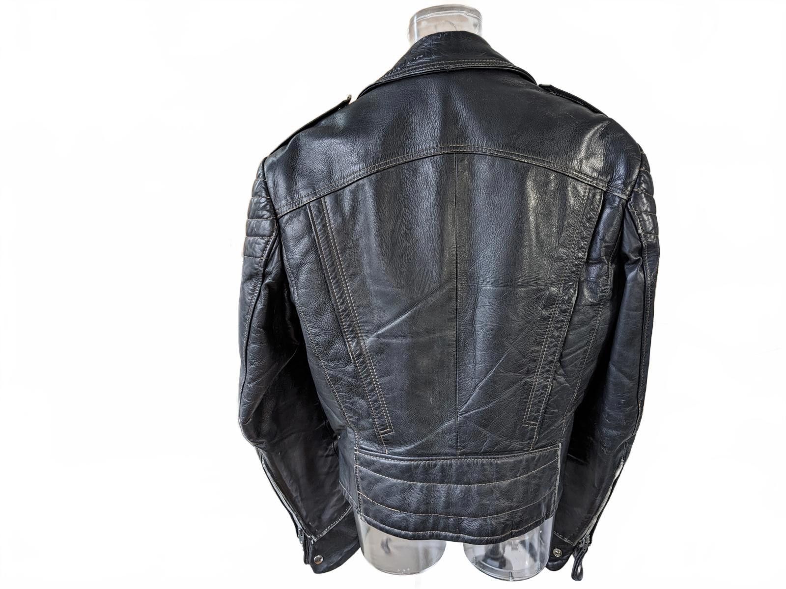 Other Revolution Canada 1980s Perfecto Biker Jacket Men Leather 44 Size US L / EU 52-54 / 3 - 5 Thumbnail