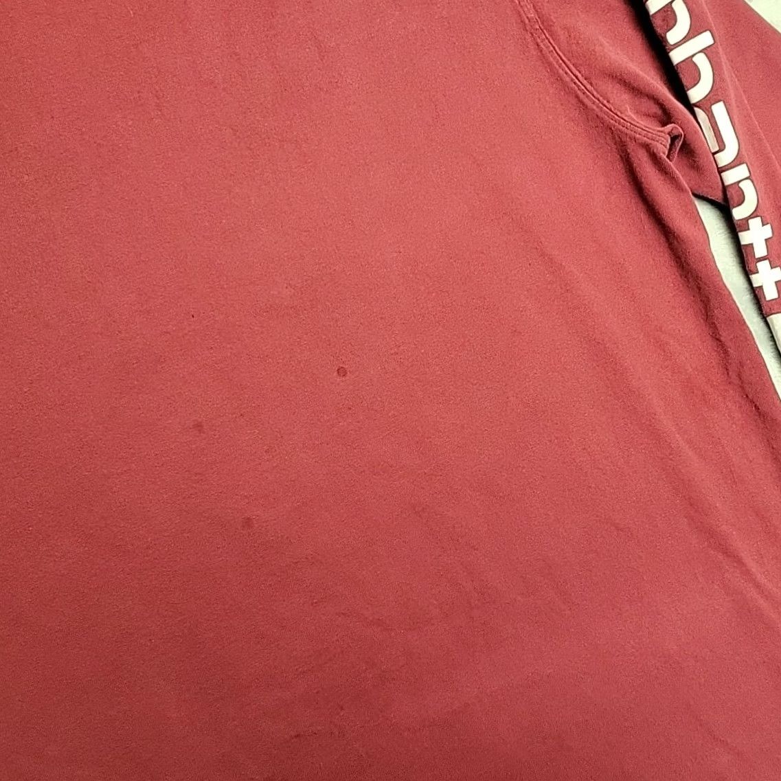 Carhartt Carhartt Shirt Men L Red Original Fit Crewneck Long Sleeve Spellout Work TEE Size US L / EU 52-54 / 3 - 2 Thumbnail
