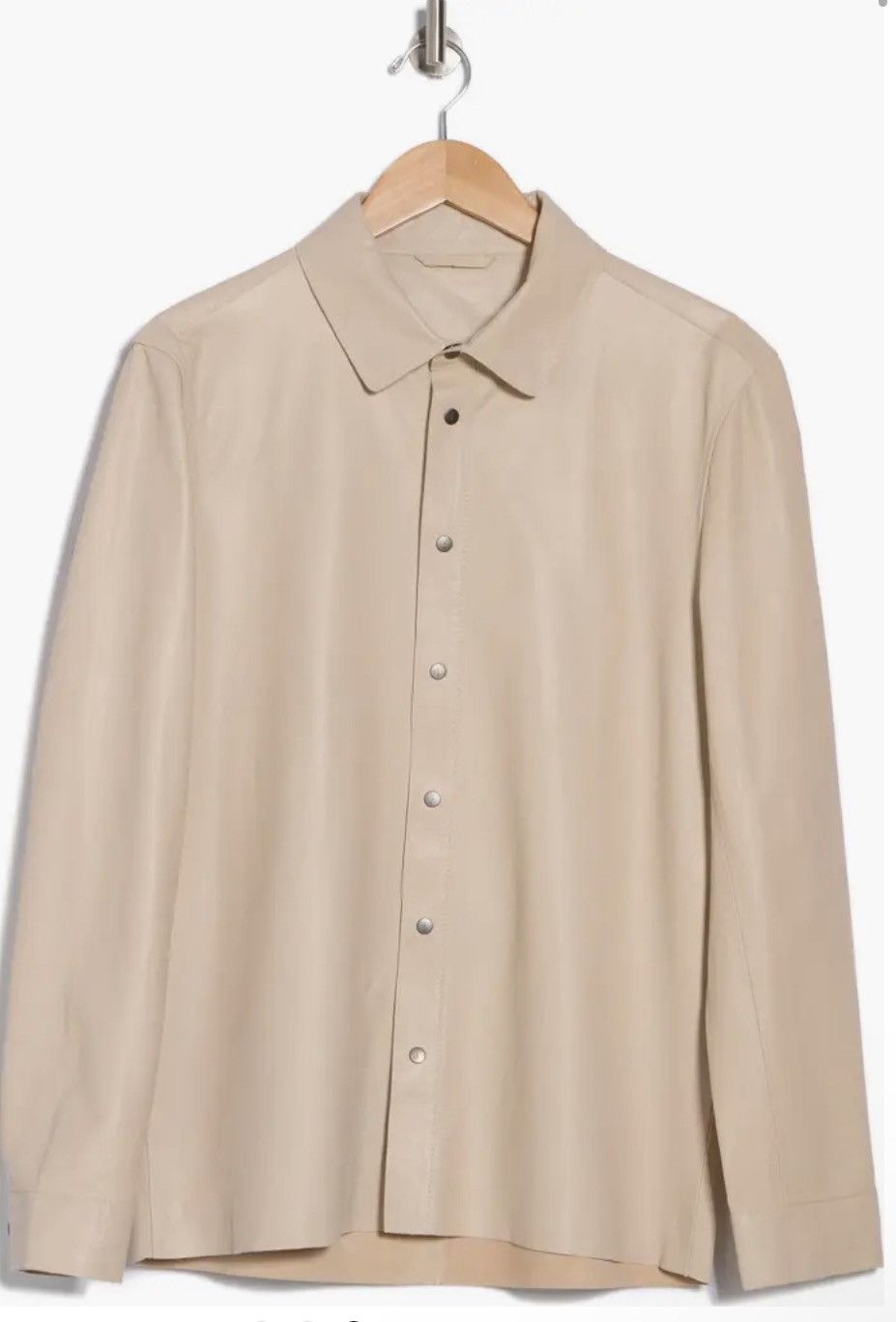 John Varvatos Leather Snap Front Shirt Jacket Size EU 54 USA 44 Size US L / EU 52-54 / 3 - 5 Thumbnail