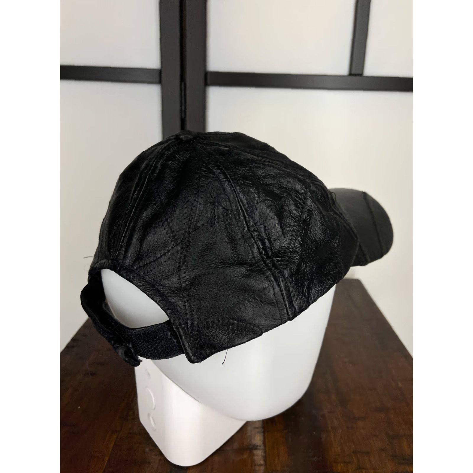 Vintage VINTAGE God Bless America Hat Cap Strap Back Adult One Size Black Leather 70s USA 80s 90s Classic Baseball Cap Mens Size ONE SIZE - 7 Thumbnail