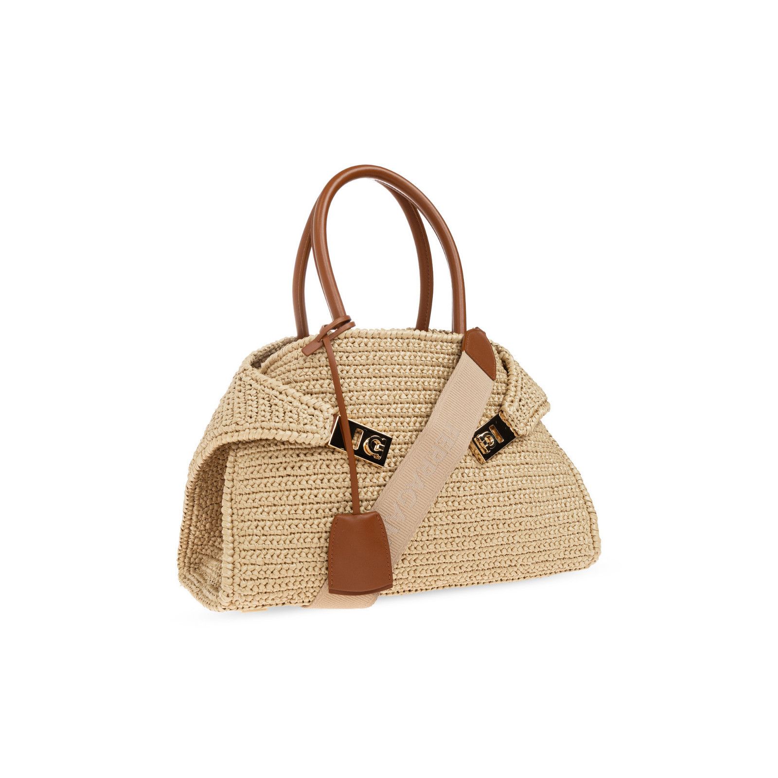 Salvatore Ferragamo FERRAGAMO Hug Naturale Top Handle Bag New & Authentic Size ONE SIZE - 3 Thumbnail