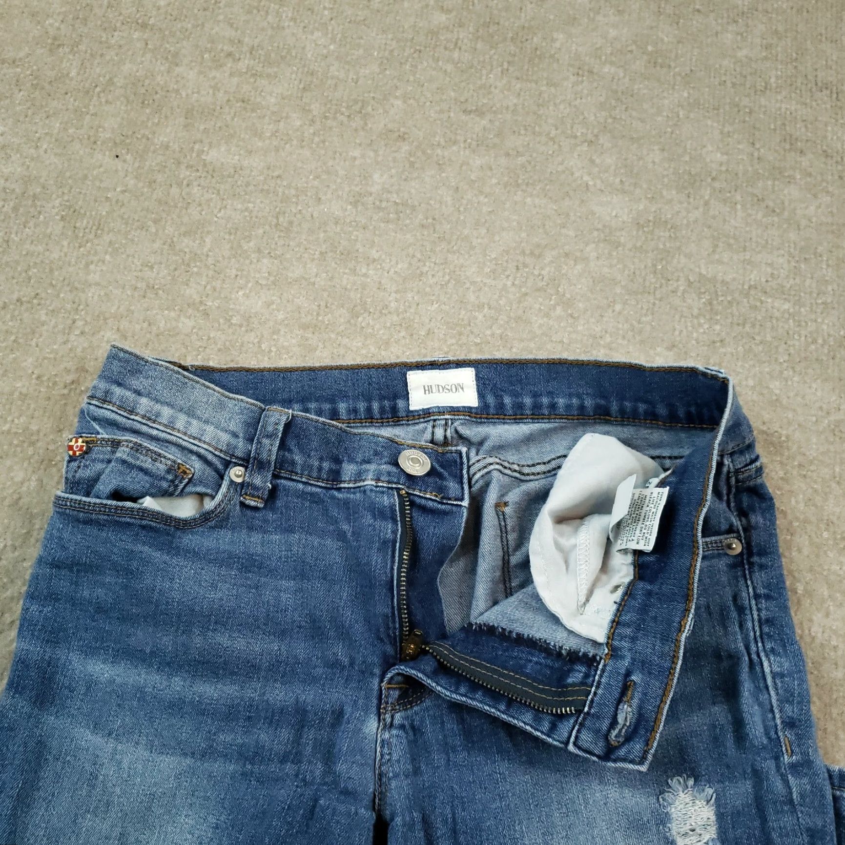 Hudson Hudson Jeans Womens Ankle Skinny Blue Stretch Size 28" / US 6 / IT 42 - 6 Thumbnail