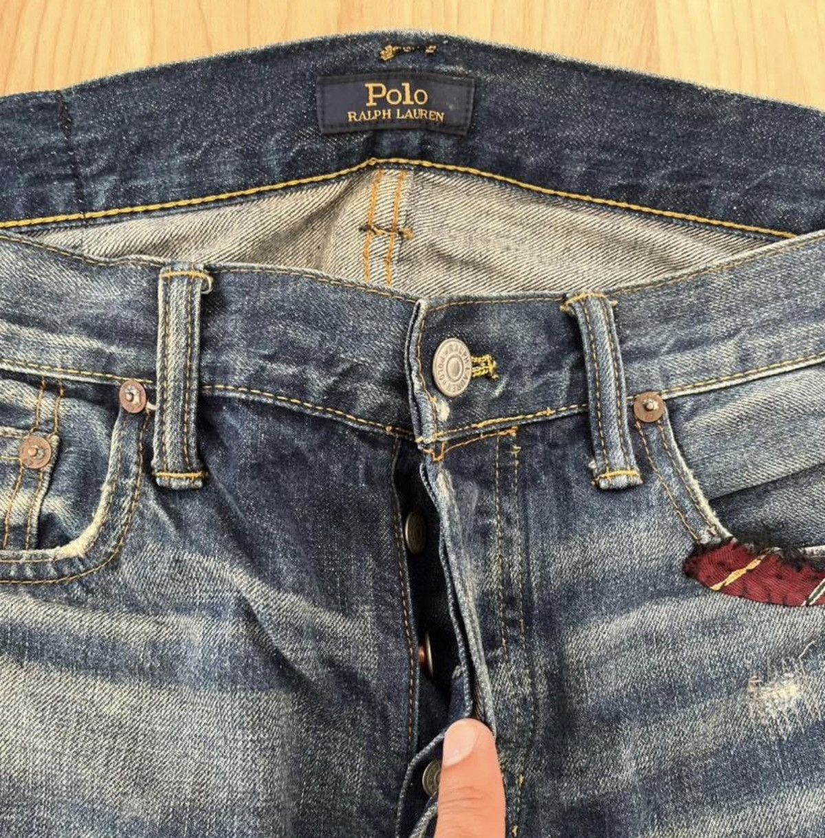 Polo Ralph Lauren Polo Ralph Lauren Varick Slim Straight Distressed Denim Jean Size US 31 - 4 Thumbnail