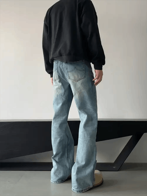 VIBE Blue Flare Jeans, Wide Leg Jeans Size US 28 / EU 44 - 3 Thumbnail