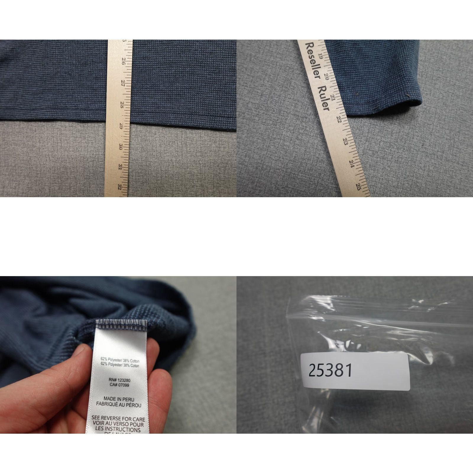 TravisMathew Travis Mathew Henly Shirt Mens 2XL Blue Performance Stretch Golf Breathable Long Sleeve Henley Logo - Size US XXL / EU 58 / 5 - 8 Thumbnail