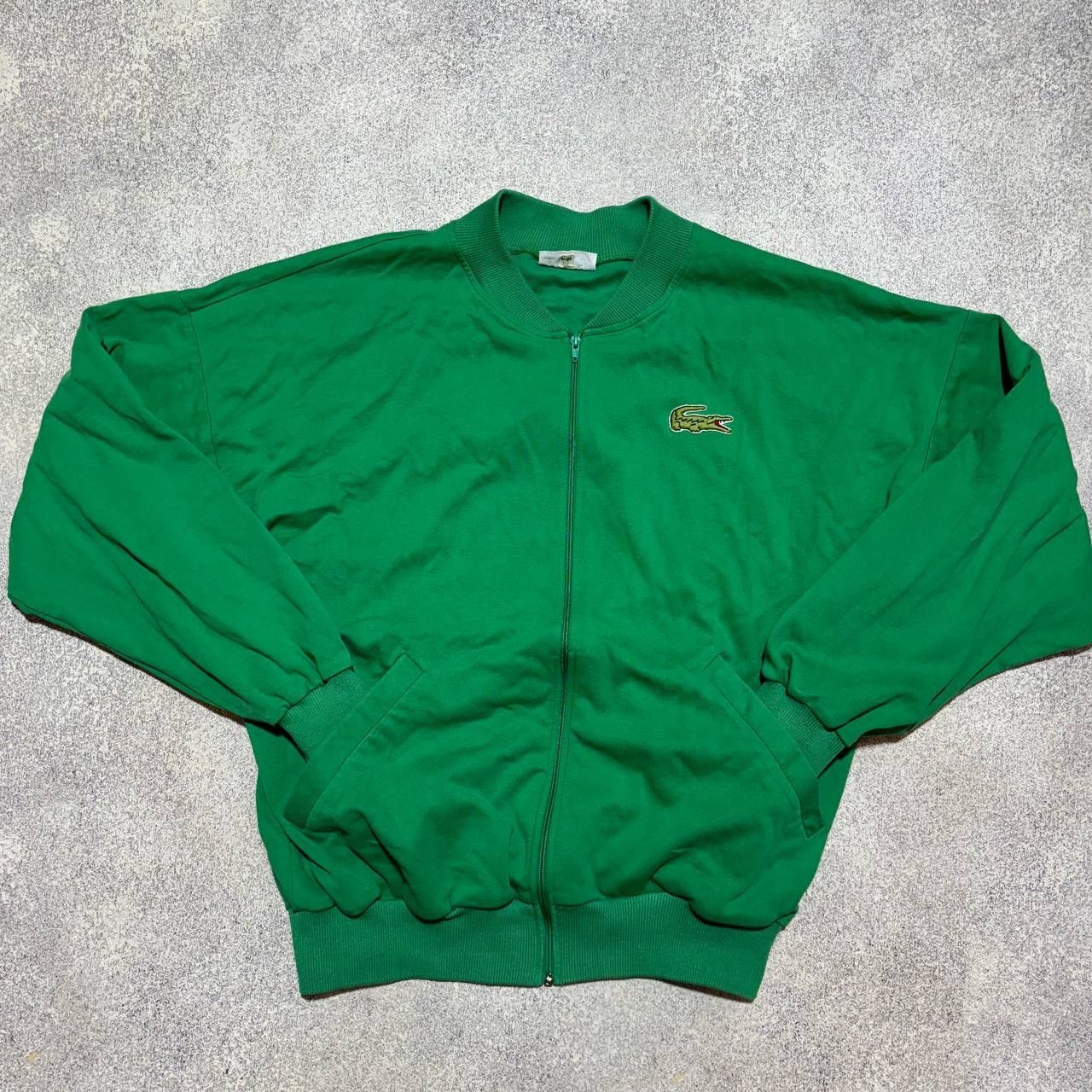 Japanese Brand × Lacoste × Vintage 🐊 Vintage Lacoste Zip Hoodie Bomer Jacket Green Y2K Size US M / EU 48-50 / 2 - 1 Thumbnail