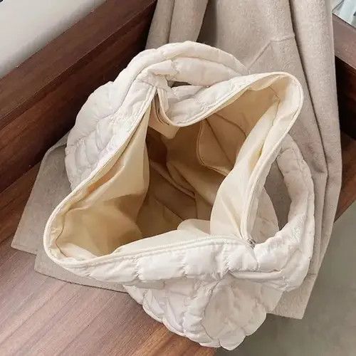 Homemade × Japanese Brand Bag Quilted puffer cream shoulder tote bag Size ONE SIZE - 4 Thumbnail