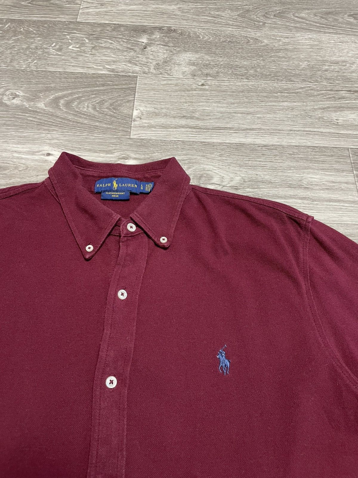 Polo Ralph Lauren Polo Ralph Lauren Long Sleeve Featherweight Mesh Shirt Size US L / EU 52-54 / 3 - 6 Thumbnail
