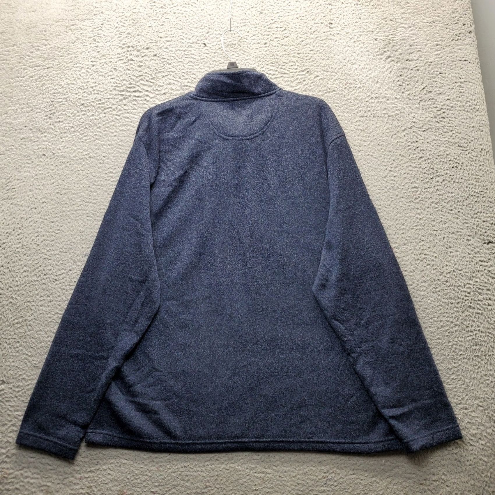 Izod IZOD Mens Pullover Sweater 2XL Blue Knit Embroidered Logo Quarter Zip Size US XXL / EU 58 / 5 - 2 Thumbnail