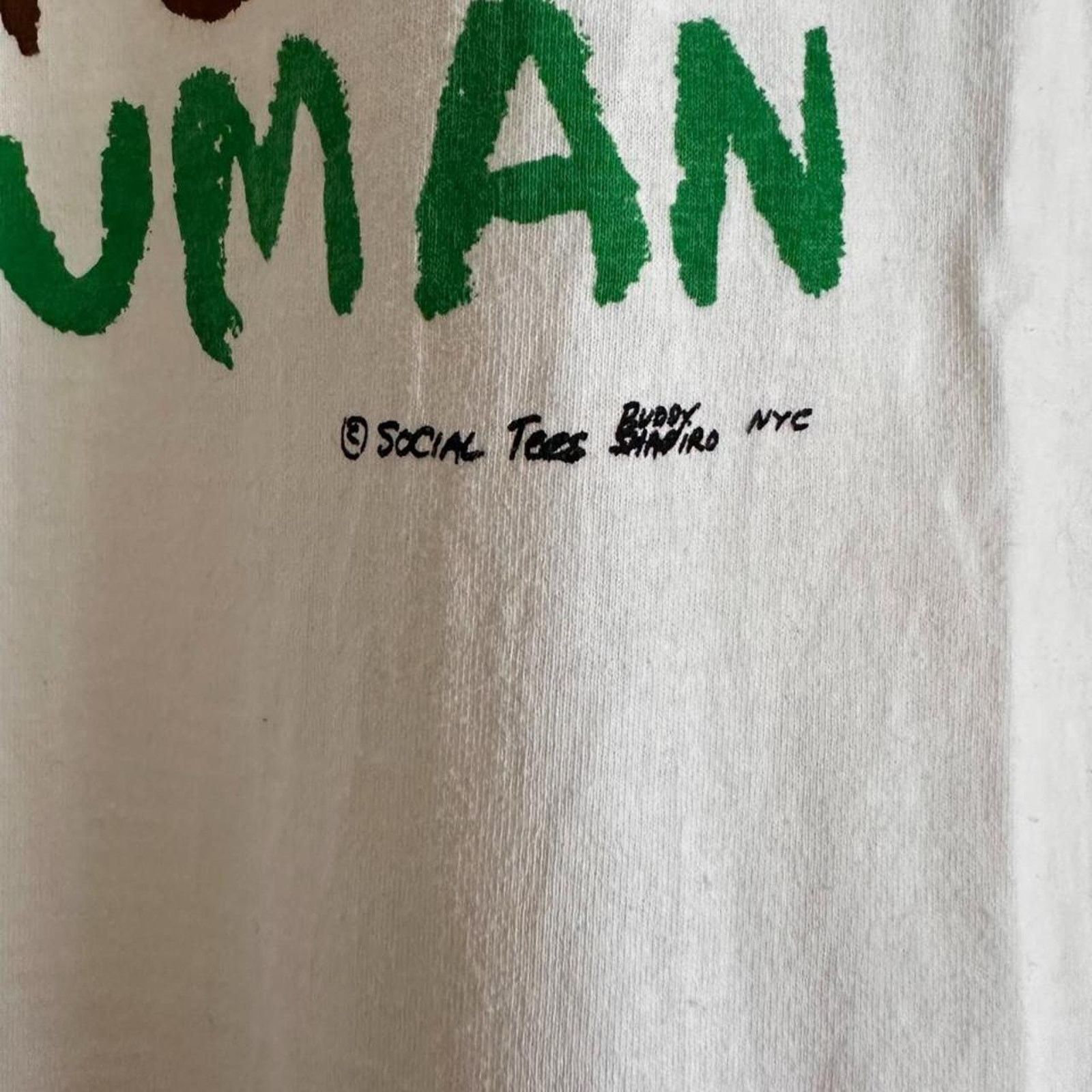 Hanes × Vintage White Race Social Tee Size US XL / EU 56 / 4 - 4 Thumbnail