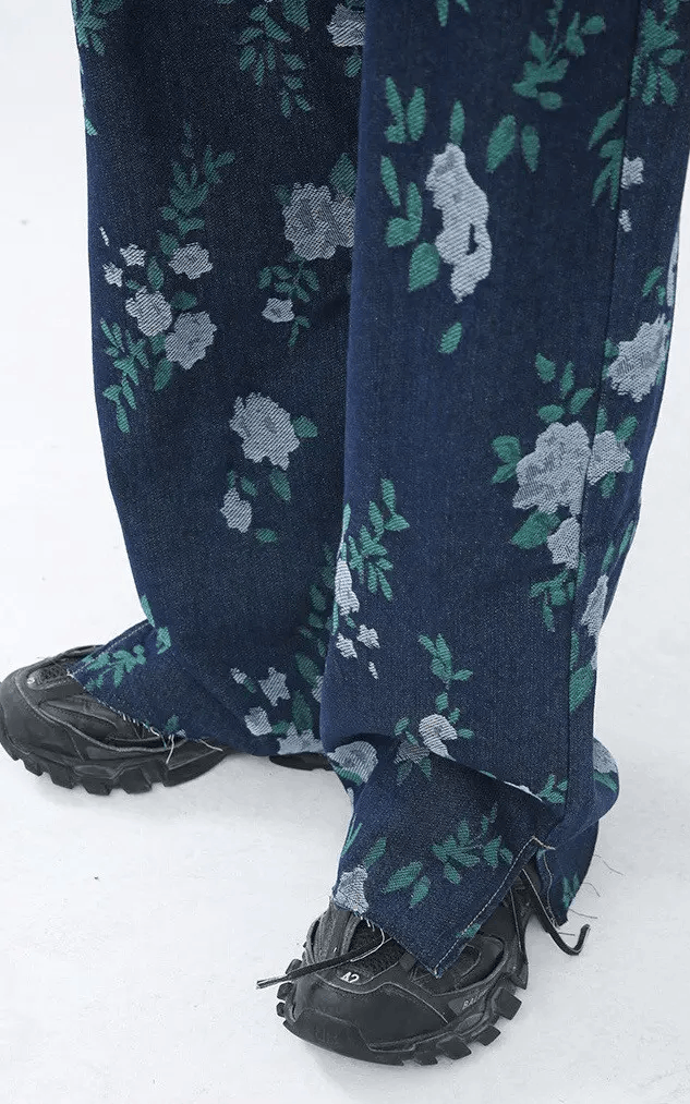 Japanese Brand × Vintage Blue floral fashion jeans pants Size US 32 / EU 48 - 6 Thumbnail