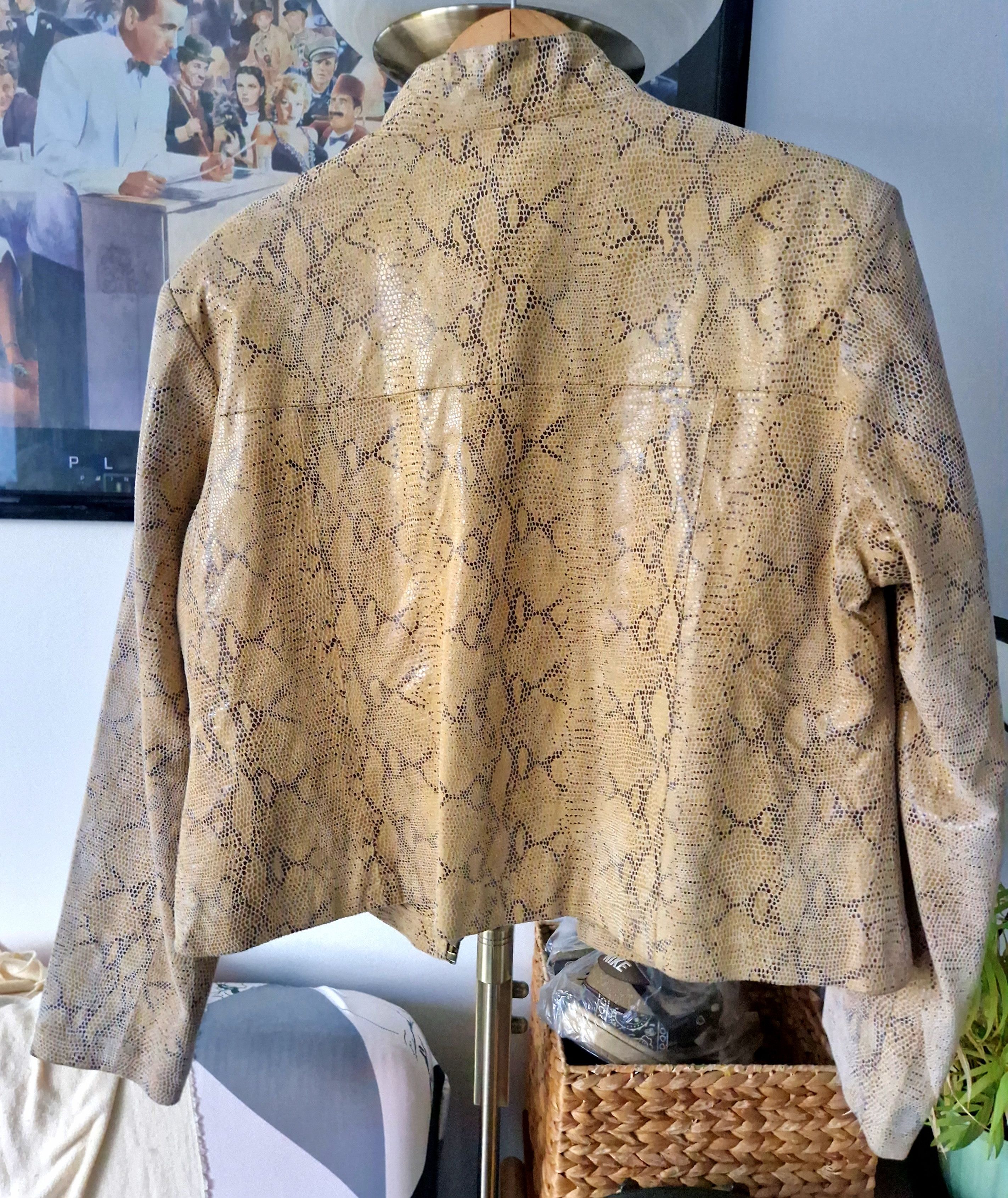 Vintage Leathermasters Milan leather jacker snake 90's Size 3XL / US 20-22 - 7 Thumbnail