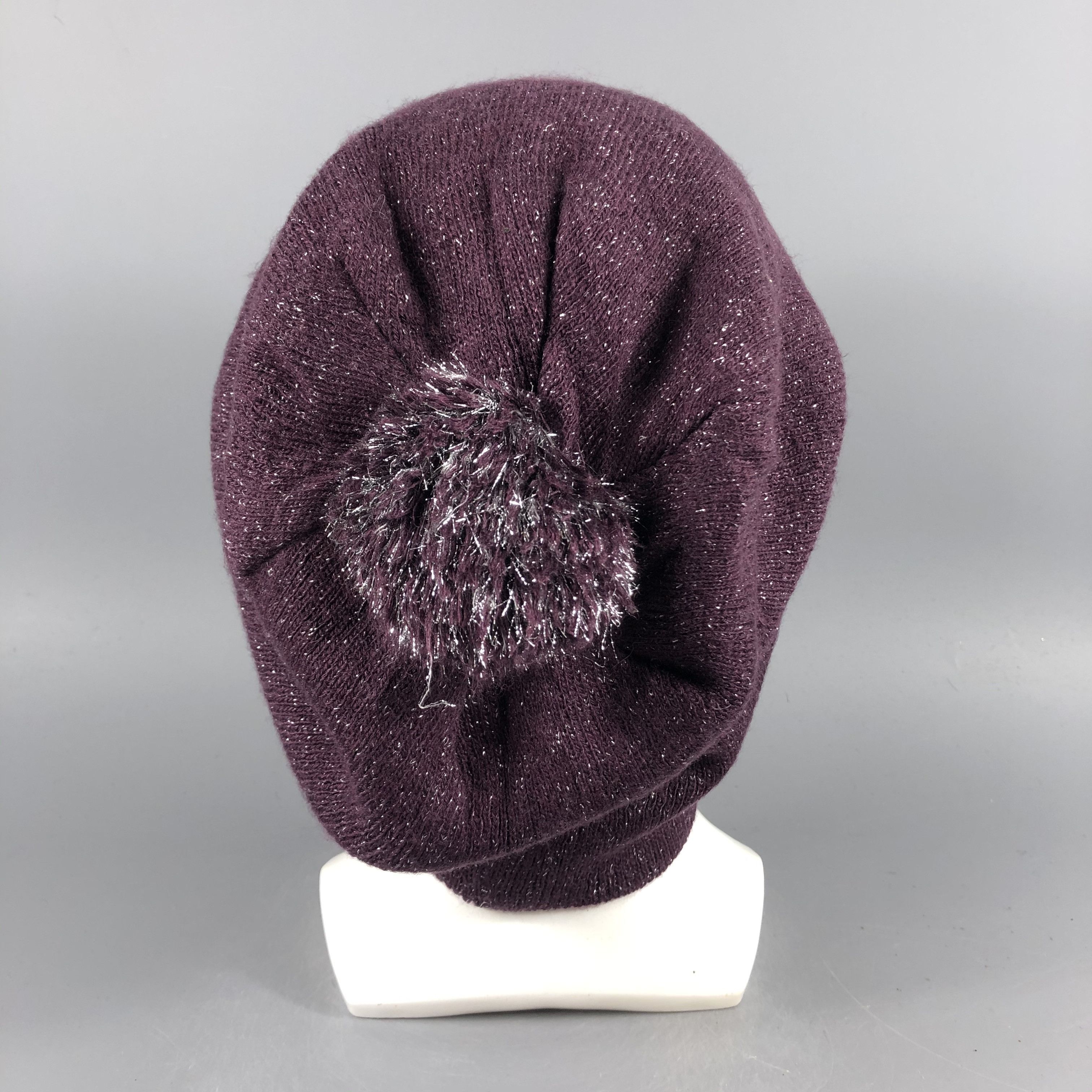 Vintage Womens Girl Star PomPom Beanie Snow Hat Snow Cap -D1306 Size ONE SIZE - 3 Thumbnail