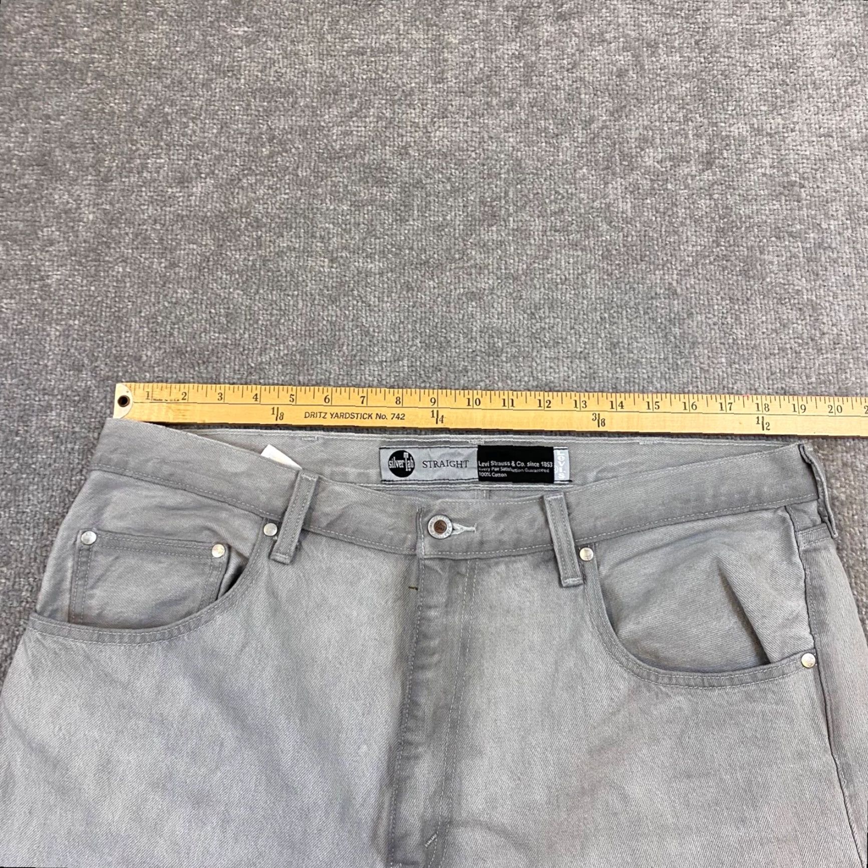 Levi's VTG Levi's Silver Tab Jeans Mens 38x29 Straight Light Gray Wash Skater Denim Y2K Mens Jeans Size US 38 / EU 54 - 3 Thumbnail