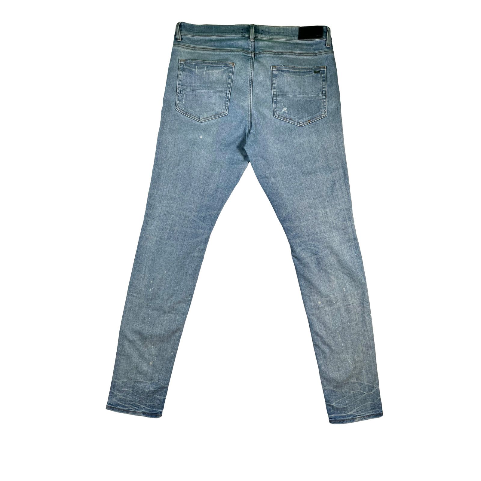 Amiri Amiri Mx1 Black Patch Light Wash Jeans Size US 38 / EU 54 - 2 Thumbnail