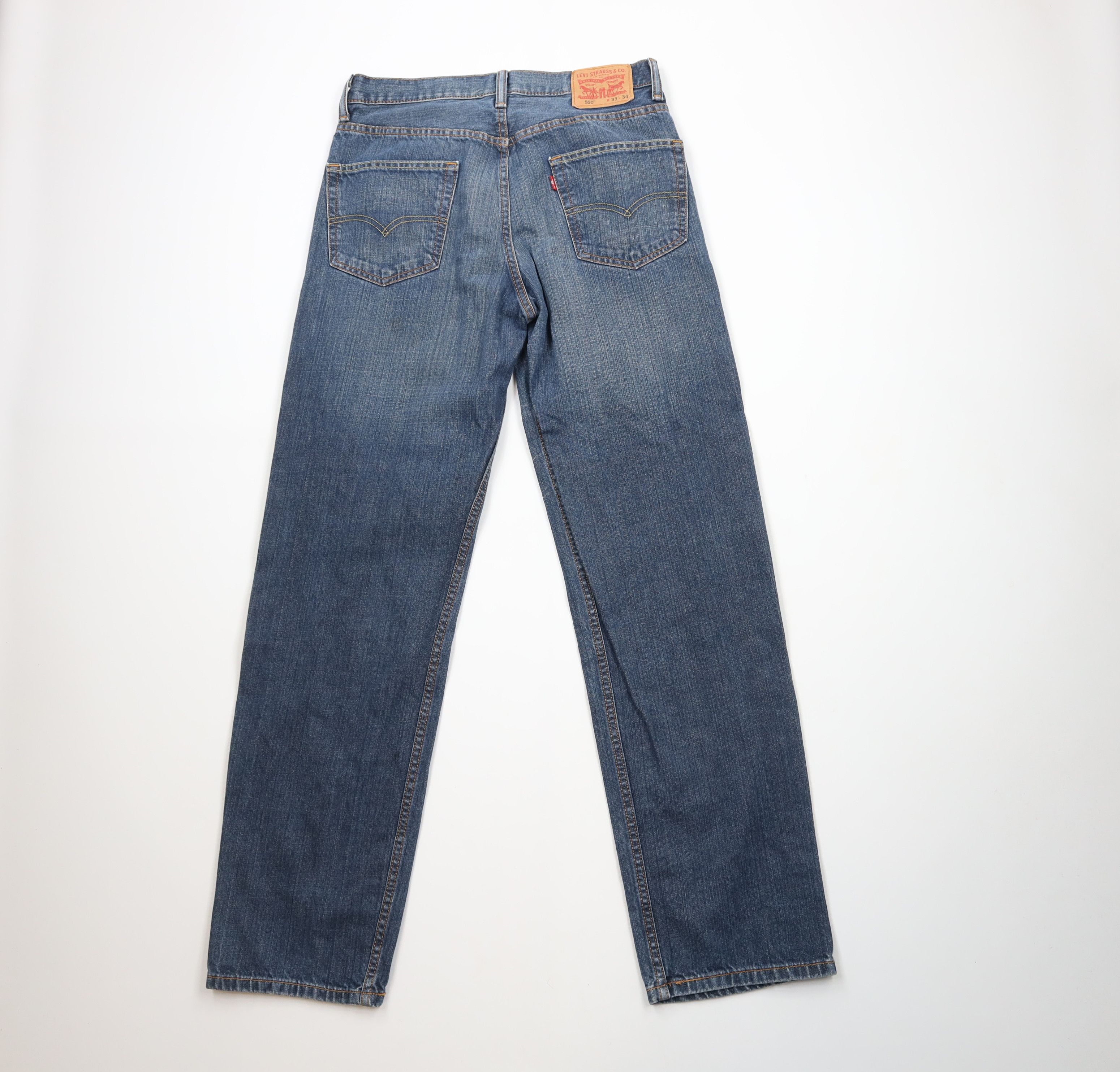 Levi's × Vintage Vintage Y2K Levis 550 Relaxed Fit Denim Jeans Blue Cotton Size US 33 - 10 Thumbnail