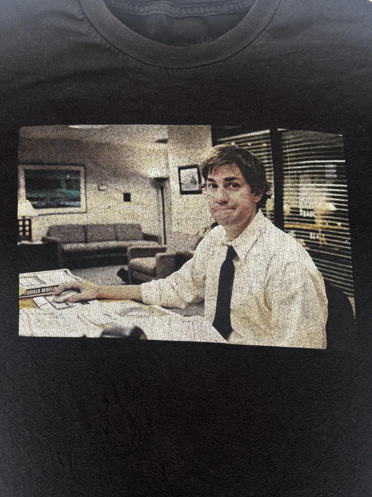 Unknown London Vintage Black Graphic Tee Featuring The Office Character Size US M / EU 48-50 / 2 - 2 Thumbnail