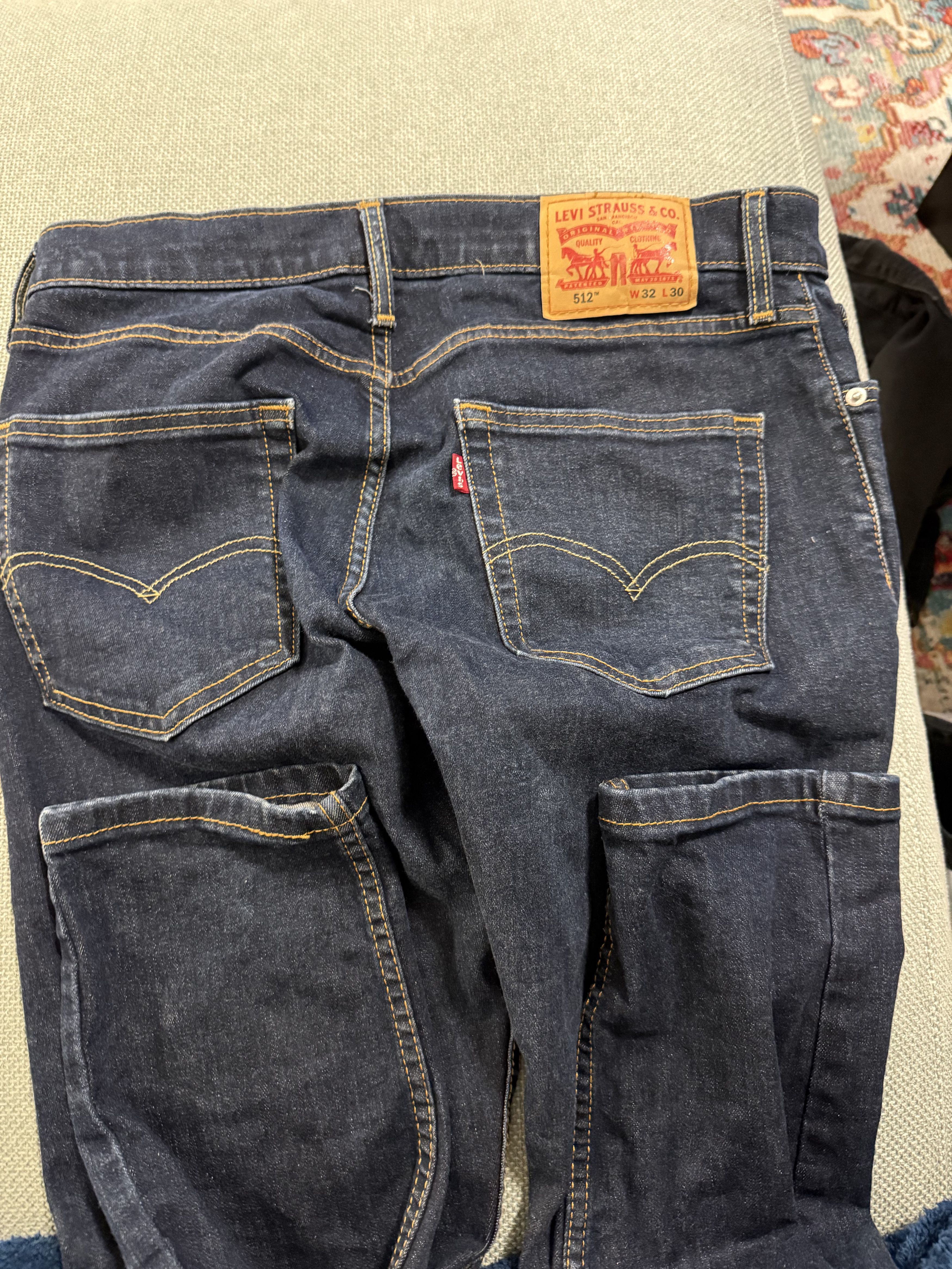 Levi's *MSG TO OFFER* LEVIS 512 DARK BLUE GOOD CONDITION Size US 32 / EU 48 - 6 Thumbnail