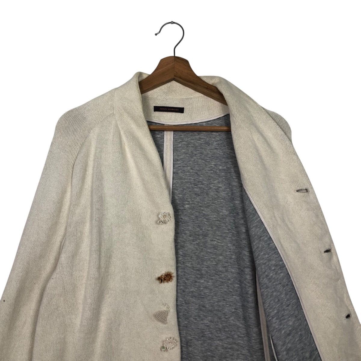 Adolfo Dominguez 📌Vintage Knit Chore Jacket Adolfo Dominguez Issey Miyake Size M / US 6-8 / IT 42-44 - 13 Thumbnail