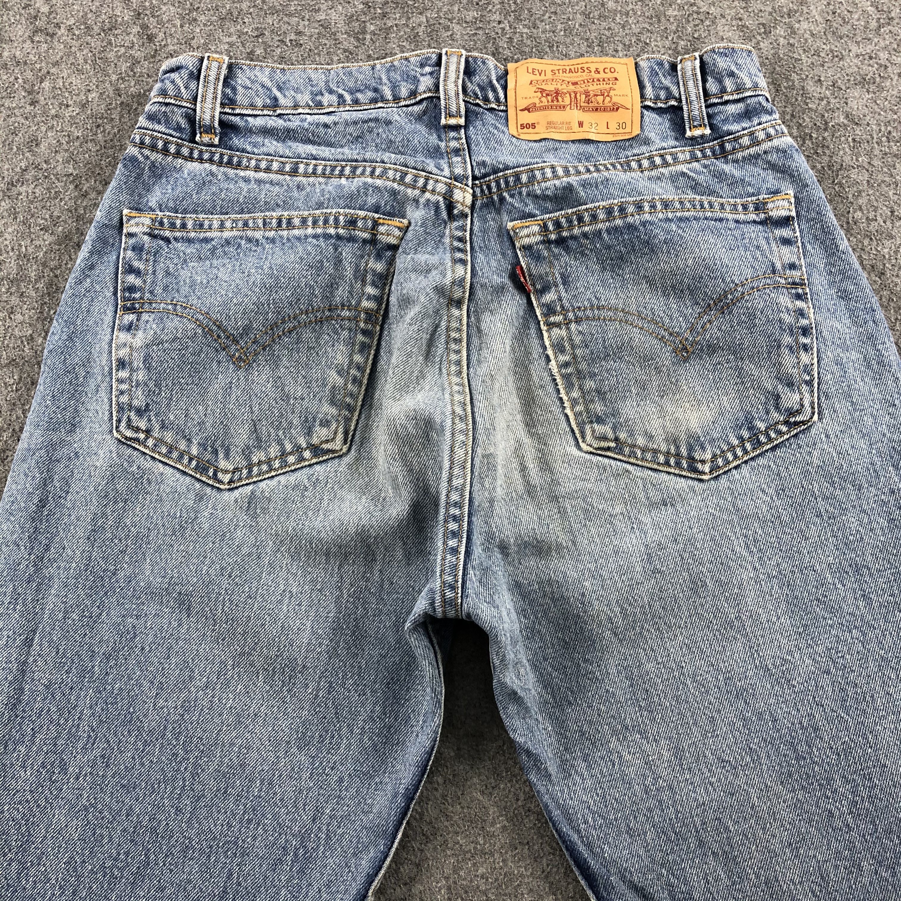 Levi's × Vintage 90s Vintage Blue Wash Levis 505 Jeans-JM1747 Size US 32 / EU 48 - 4 Thumbnail