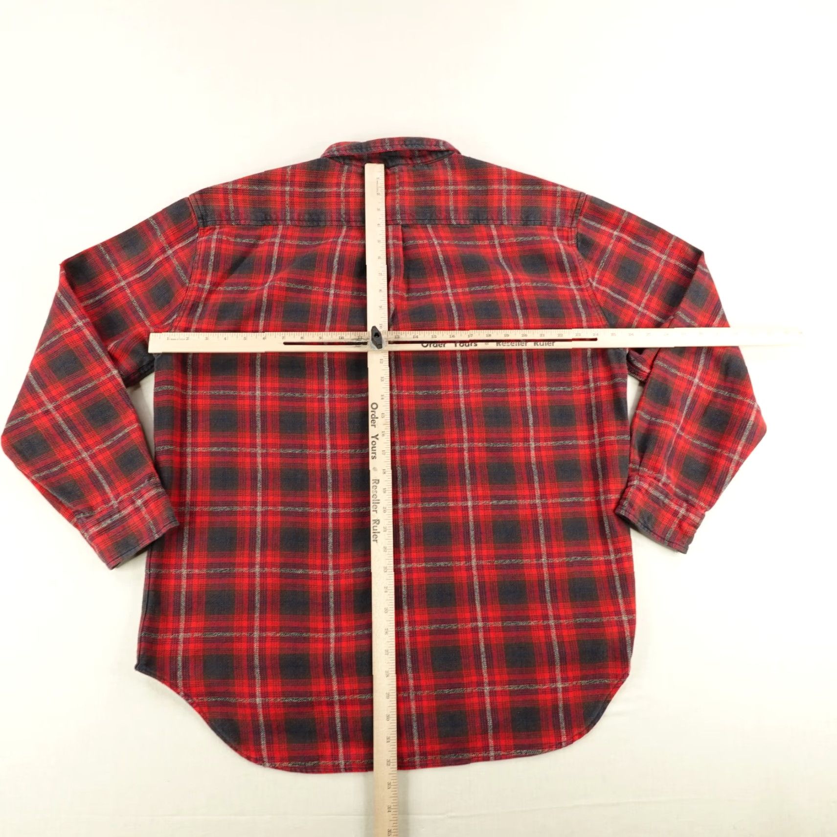 Gap VINTAGE Gap Shirt Mens XL Red Black Plaid Flannel Long Sleeve Button-Up Work Y2K Mens Size US XL / EU 56 / 4 - 5 Thumbnail
