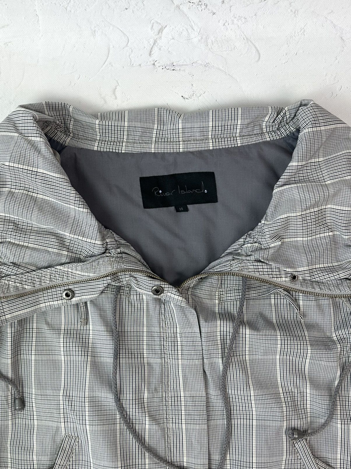Vintage Vintage Check High Neck Women’s Zip Relaxed Jacket Size XL / US 12-14 / IT 48-50 - 7 Thumbnail