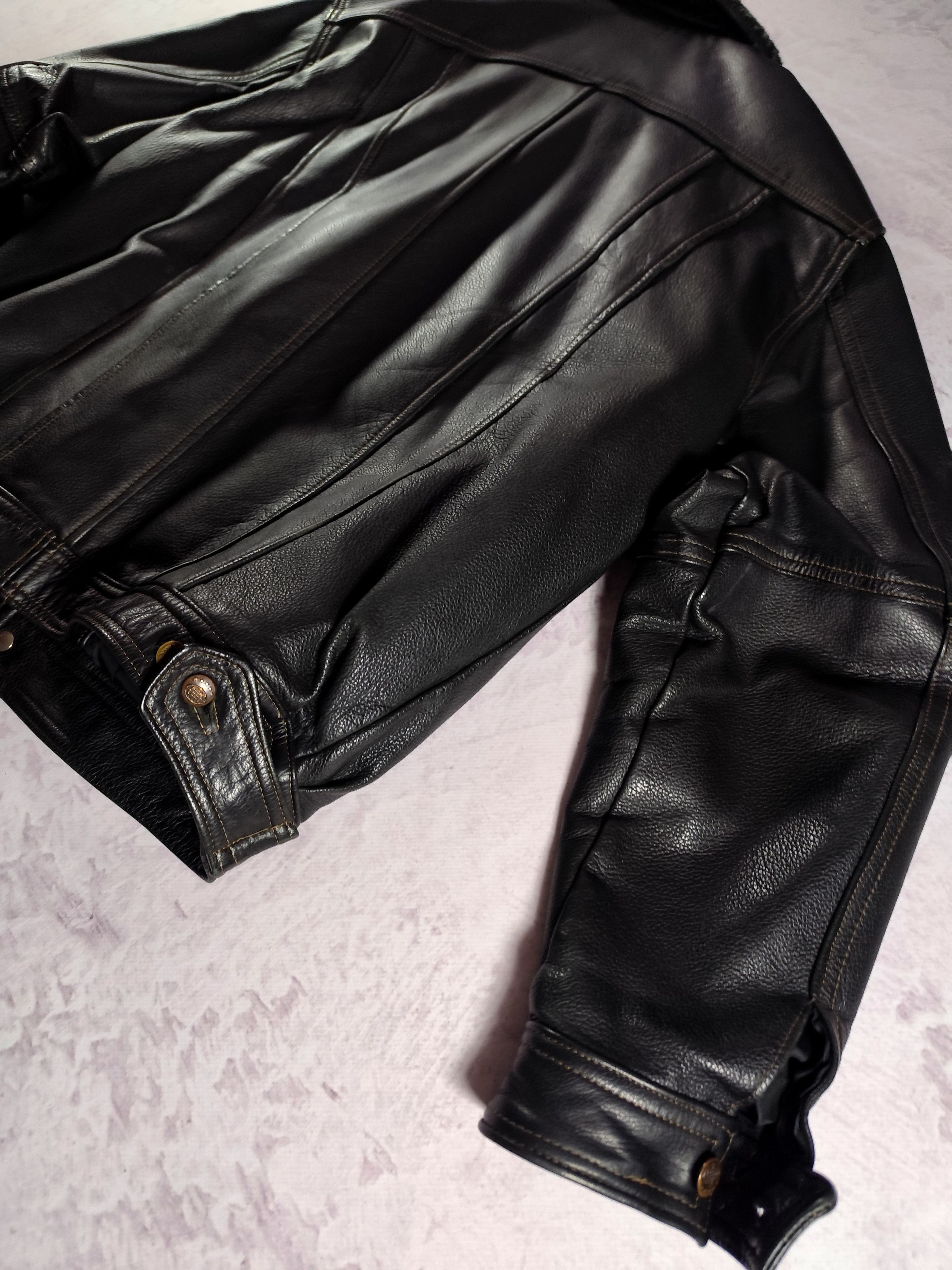 Vintage Men's Black Leather Jacket Vintage Avant-Garde Real Leather Size US XL / EU 56 / 4 - 8 Thumbnail