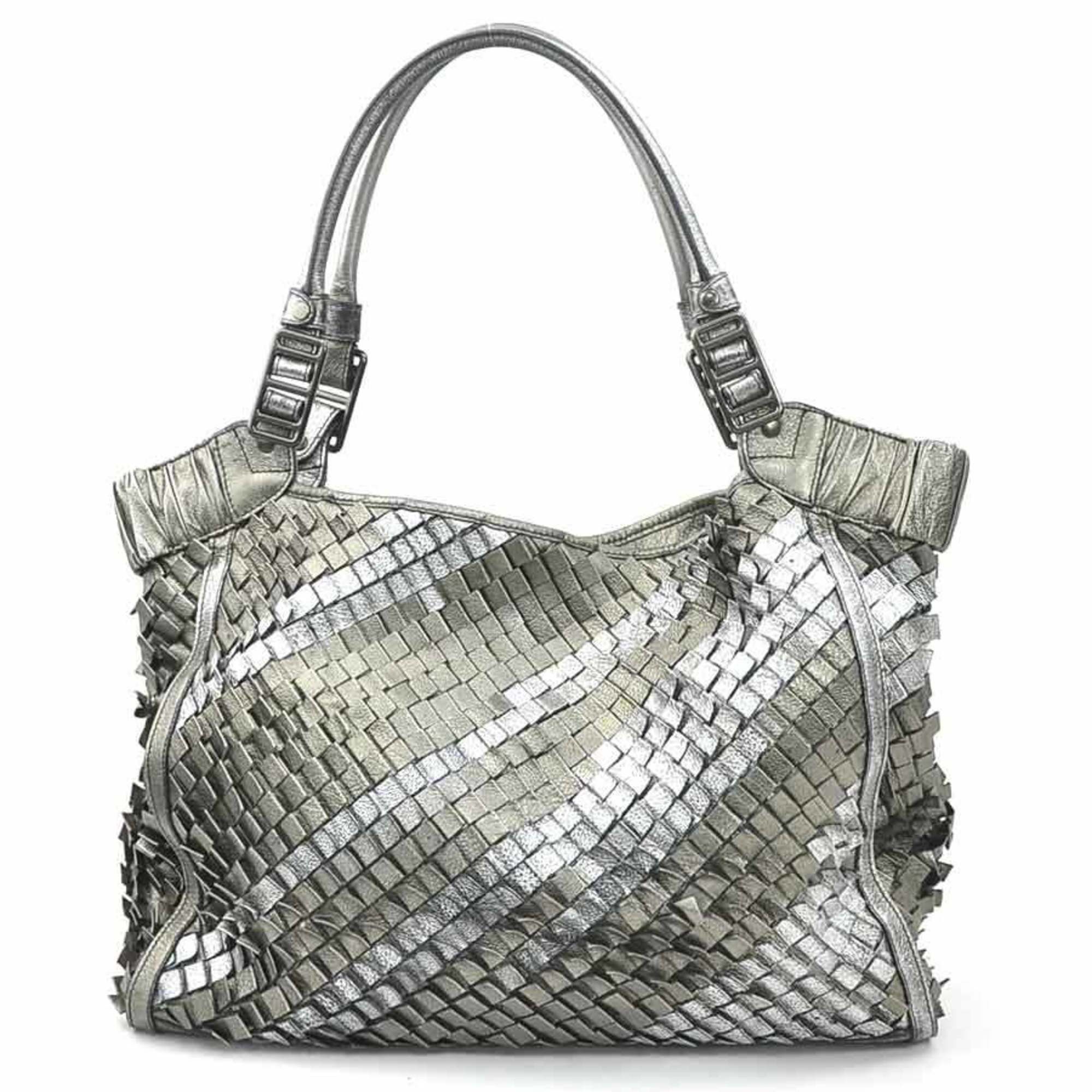 Burberry Burberry Men's Metallic Grey Leather Shoulder Bag (h31402a) Size ONE SIZE - 1 Thumbnail