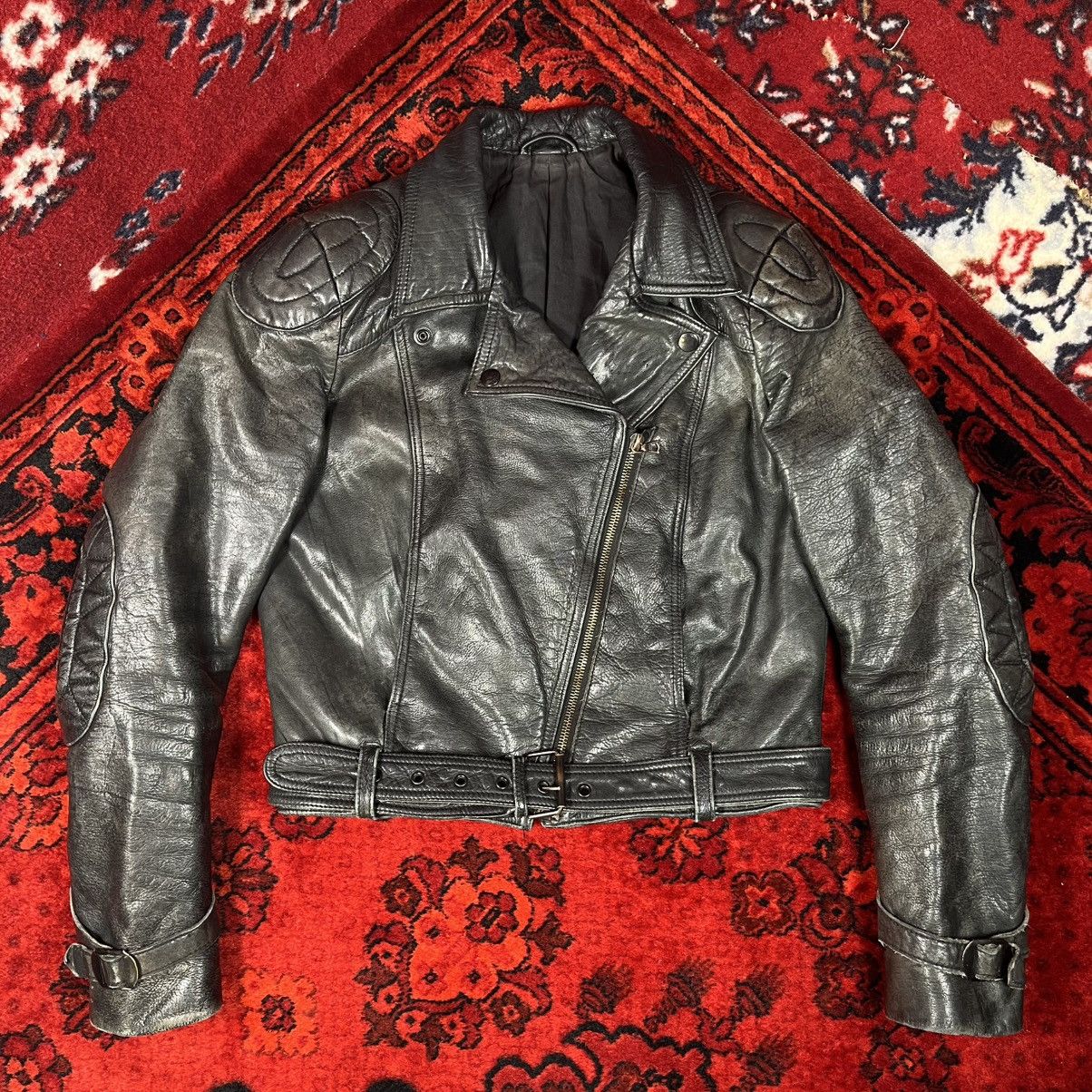 Acne Studios ACNE STUDIOS JEANS Leather Biker Jacket CLARE Shoulder Pads Size L / US 10 / IT 46 - 2 Thumbnail