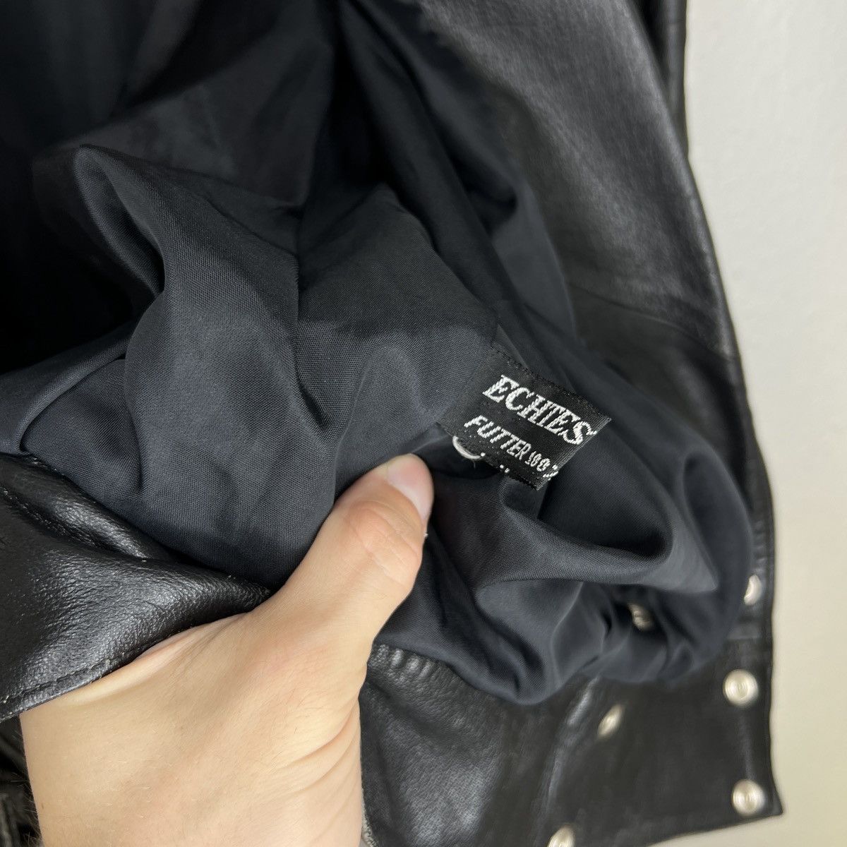 Vera Pelle × Vintage Vintage Leather Jacket Biker Ramones Black Genuine Trucker Size US M / EU 48-50 / 2 - 12 Thumbnail