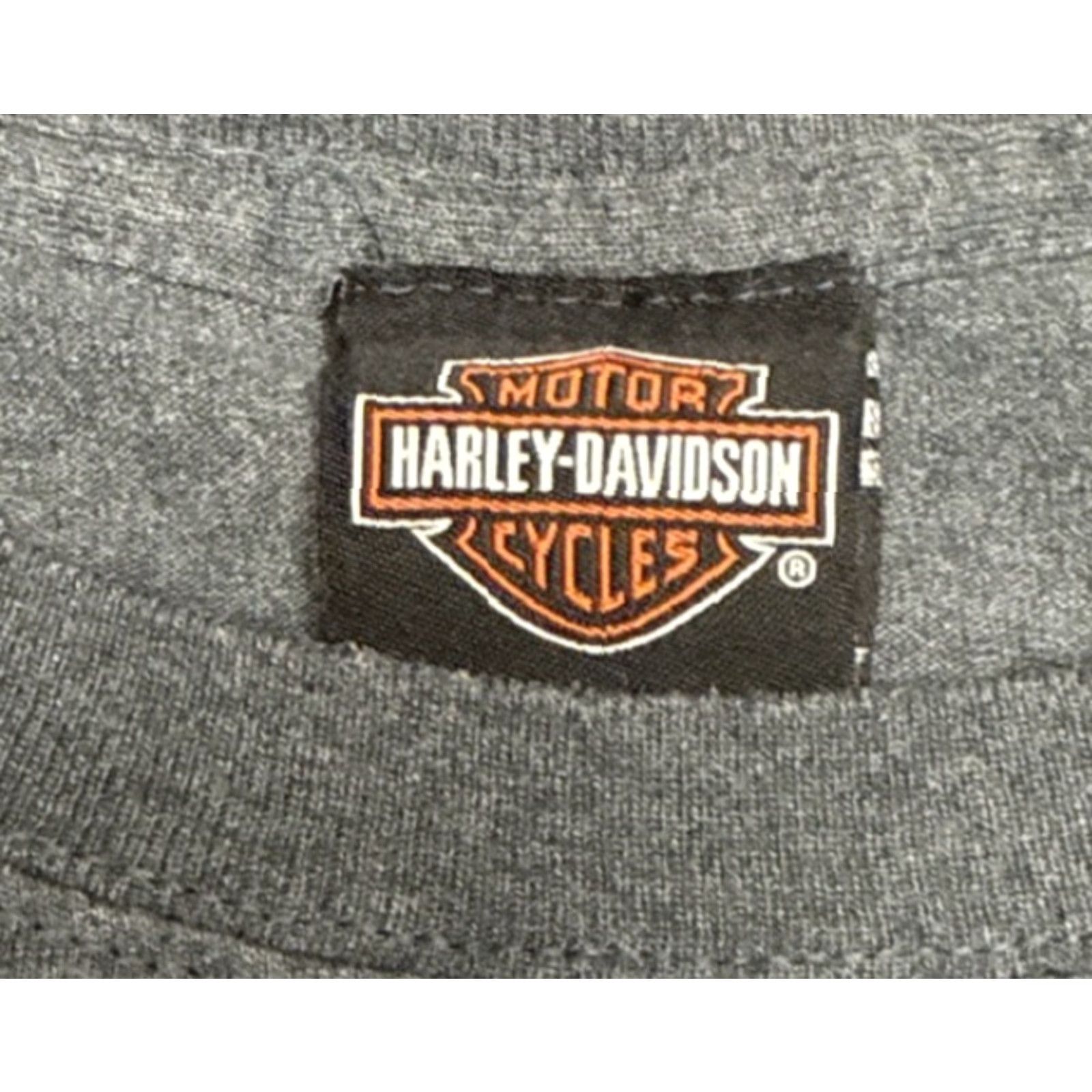 Harley Davidson Harley-Davidson Men’s Tee Gray Short Sleeve Crew Neck M Rolling Stones Chrome Wings Nashville TN Size US M / EU 48-50 / 2 - 3 Thumbnail