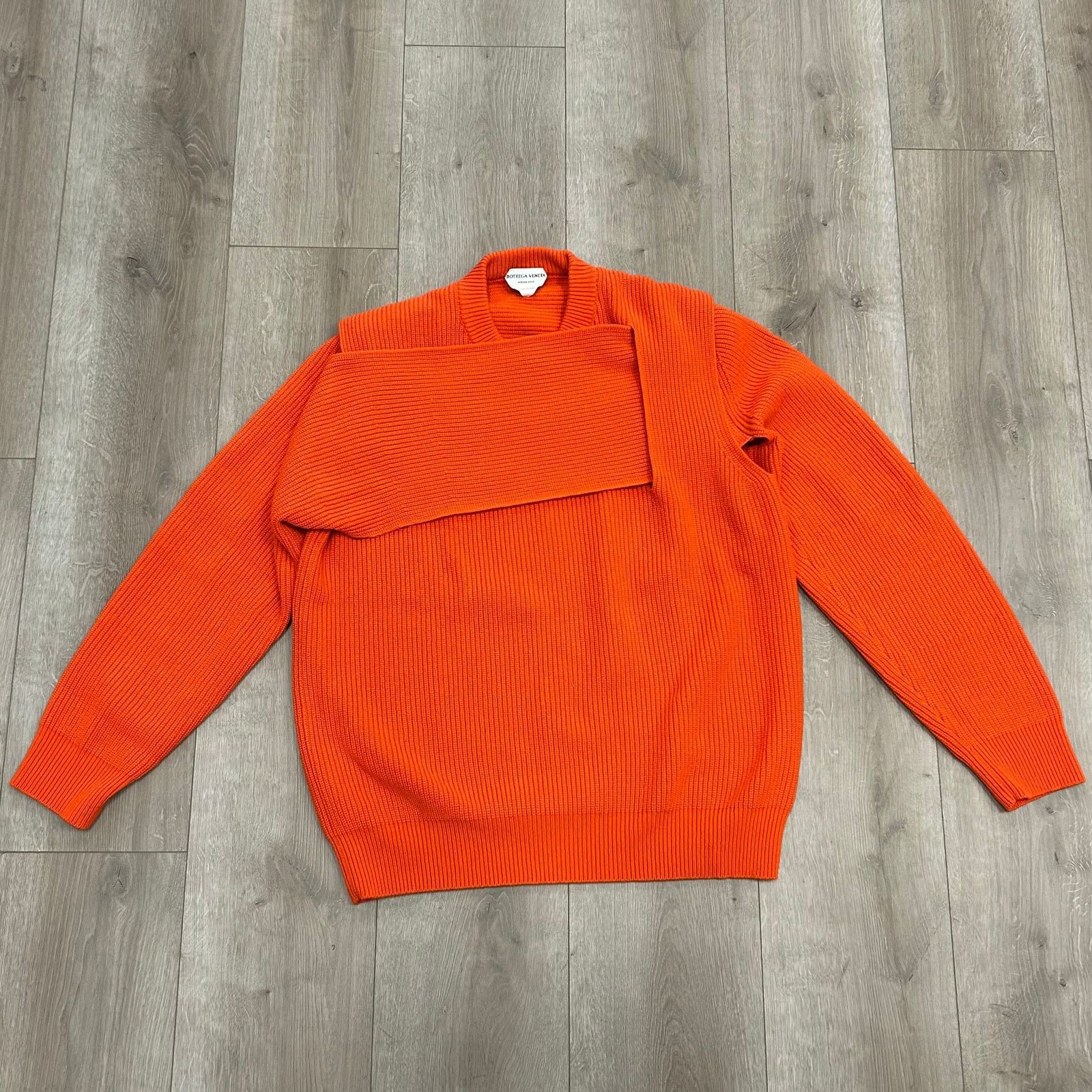 Bottega Veneta Bottega veneta paneled ribbed cashmere blend sweater SIZE 46 Size US XL / EU 56 / 4 - 1 Thumbnail