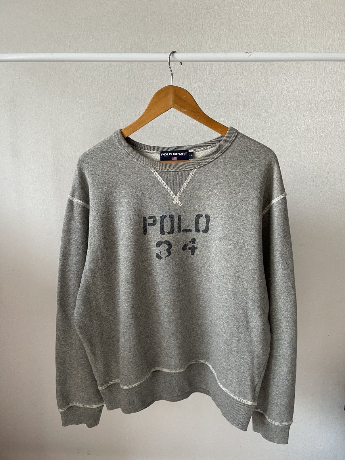 Polo Ralph Lauren 90s Polo Sport 'Polo 34' Sweatshirt A2 Size US L / EU 52-54 / 3 - 2 Thumbnail