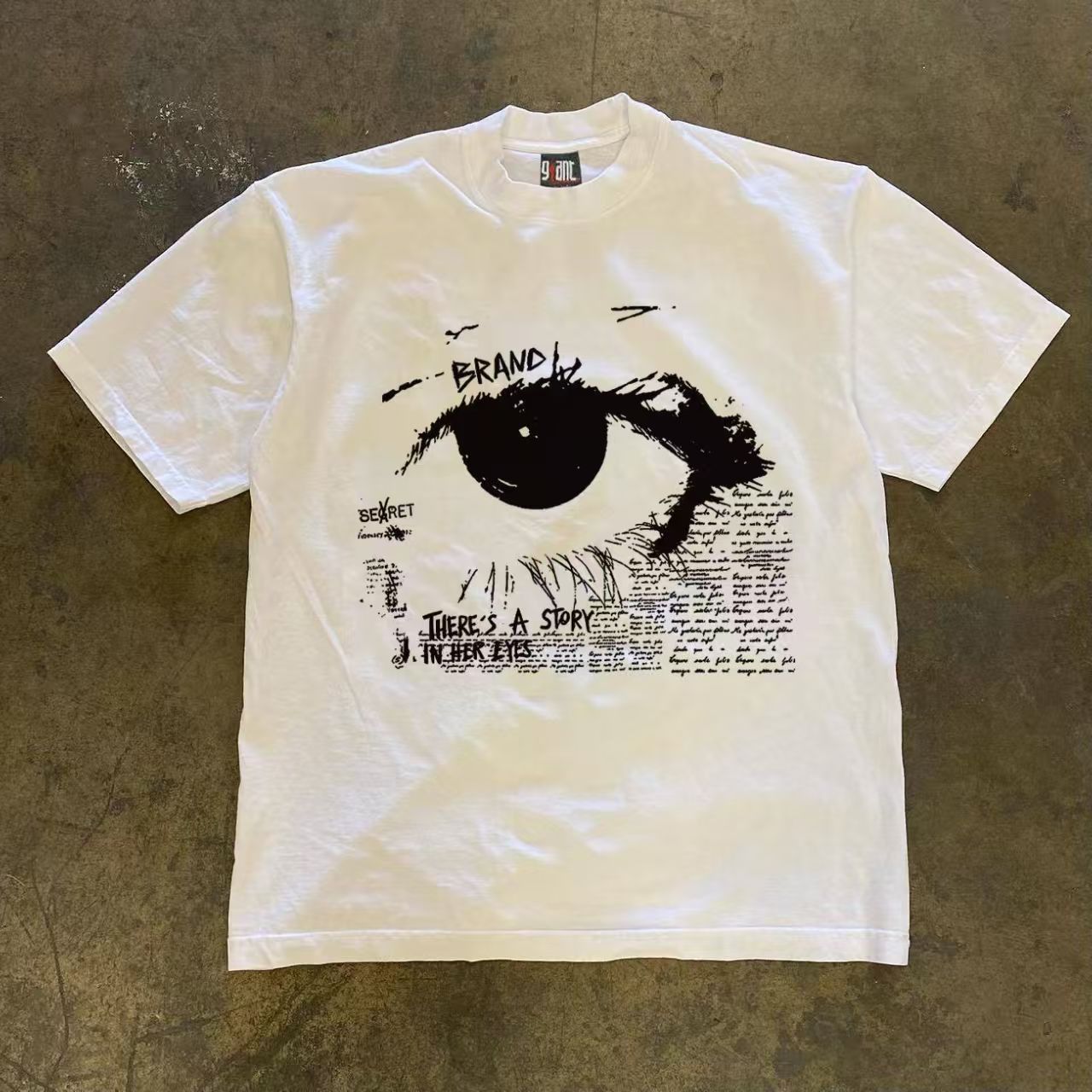 Japanese Brand White retro eye print cotton t-shirt Size US M / EU 48-50 / 2 - 1 Thumbnail