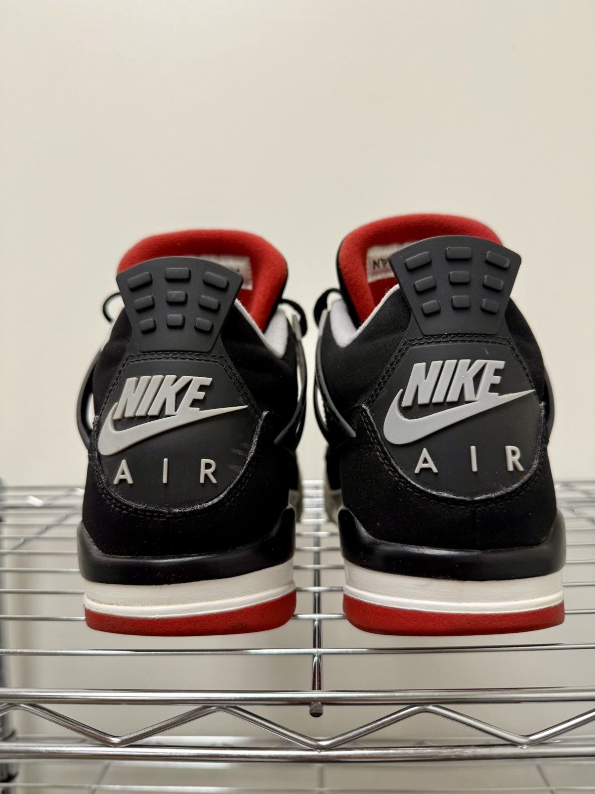 Jordan Brand × Nike JORDAN 4 RETRO OG 'BRED' 2019 Size US 8.5 / EU 41-42 - 4 Thumbnail