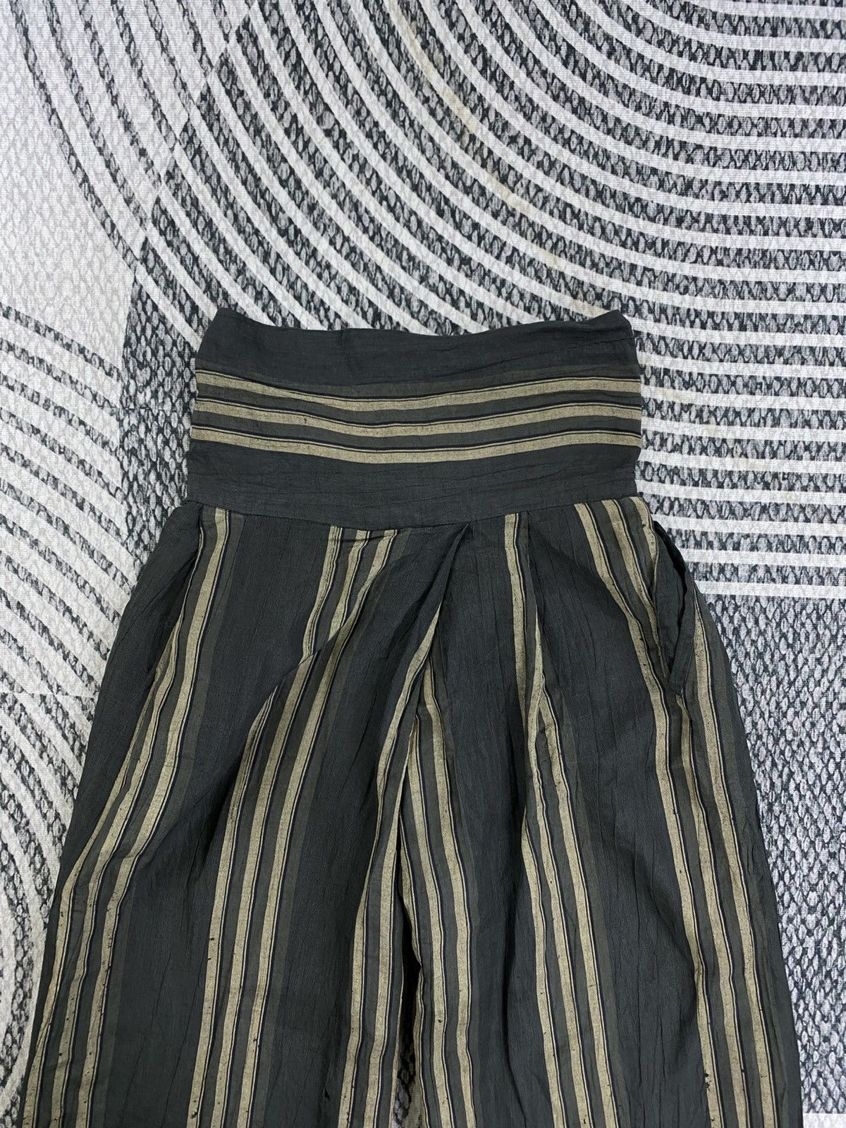 Issey Miyake 🔥RARE 70s Vintage Issey Miyake Striped Hakama Pants Size US 28 / EU 44 - 9 Thumbnail