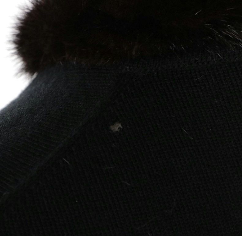 Prada Prada 2013 Black Cardigan with Mink Fur Trim – Size IT 46 Size L / US 10 / IT 46 - 5 Thumbnail
