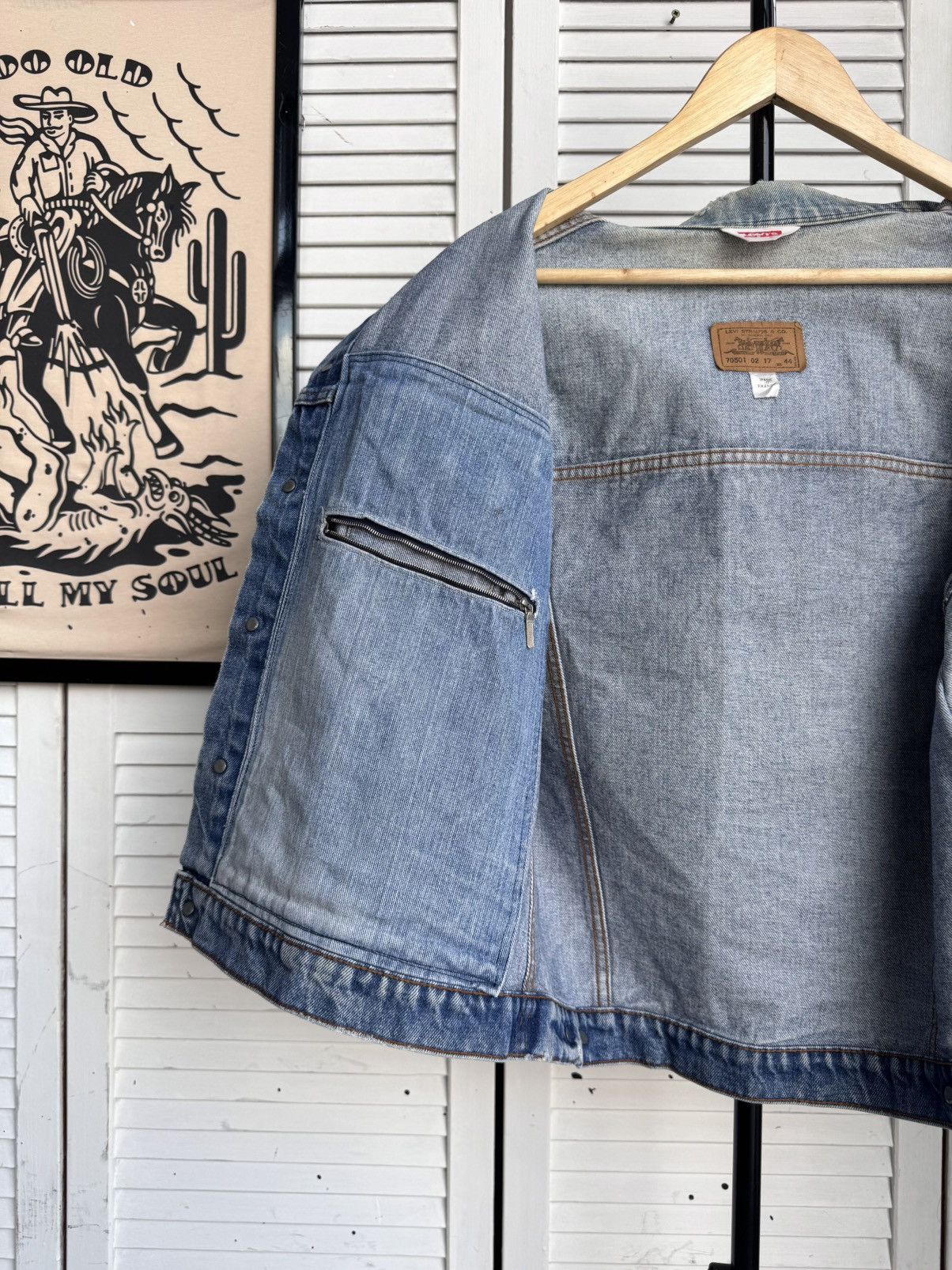 Levi's Vintage Clothing Levis Vintage 80s Orange Tab Denim VestTrucker Jacket Size US L / EU 52-54 / 3 - 13 Thumbnail