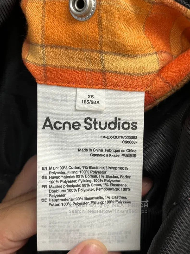 Acne Studios Acne Studios Orange Smile Logo, Plaid Cotton Jacket, Outer Size US XS / EU 42 / 0 - 4 Thumbnail